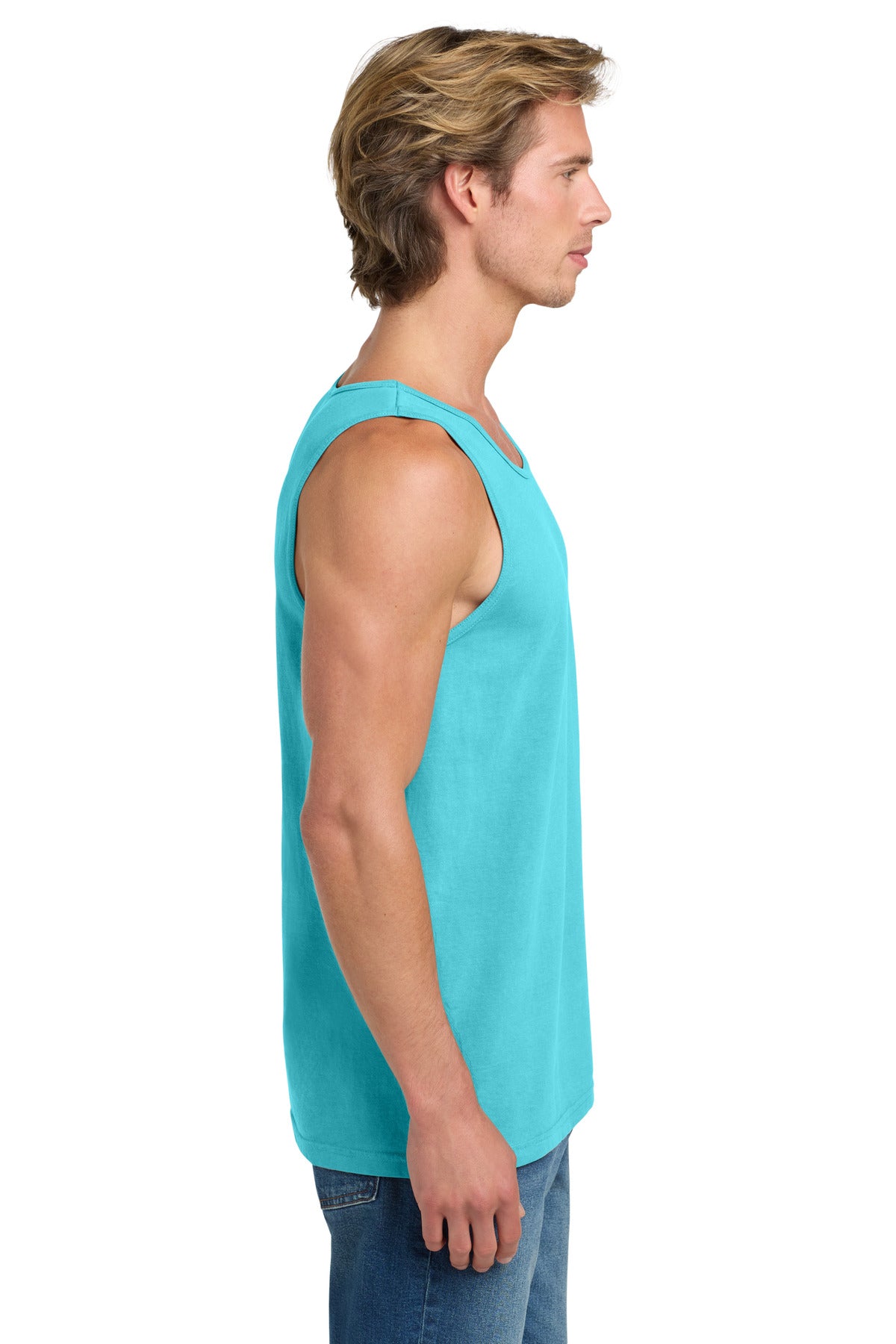 COMFORT COLORS Heavyweight Ring Spun Tank Top. 9360 - Lagoon - side