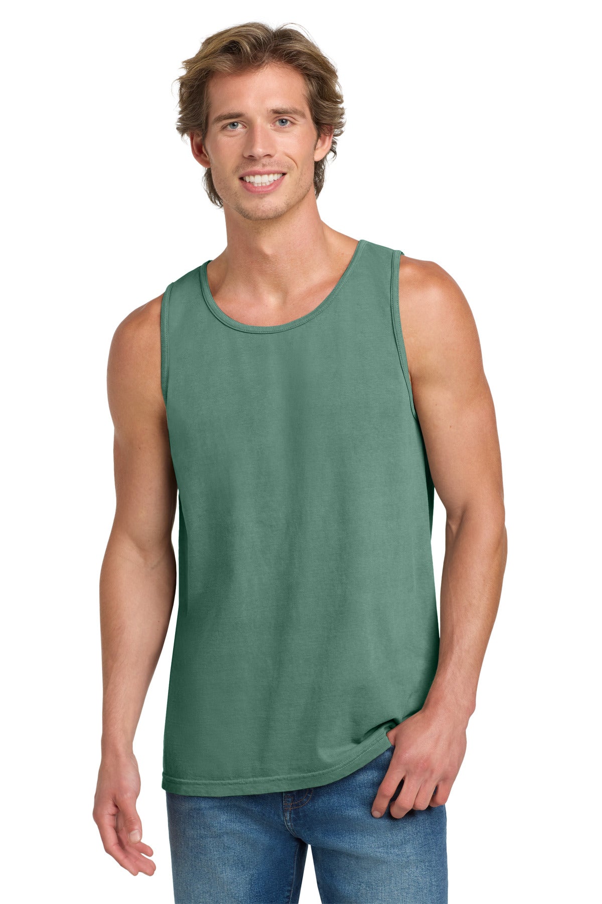 COMFORT COLORS Heavyweight Ring Spun Tank Top. 9360 - Light Green - front