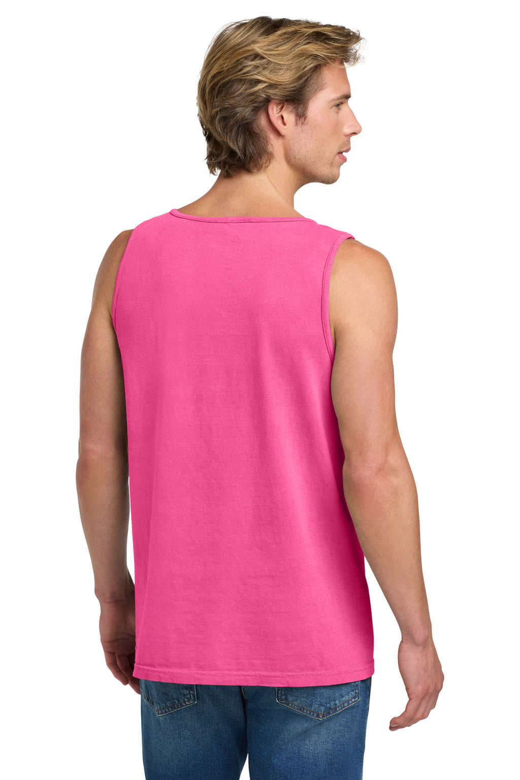 COMFORT COLORS Heavyweight Ring Spun Tank Top. 9360 - Neon Pink - back