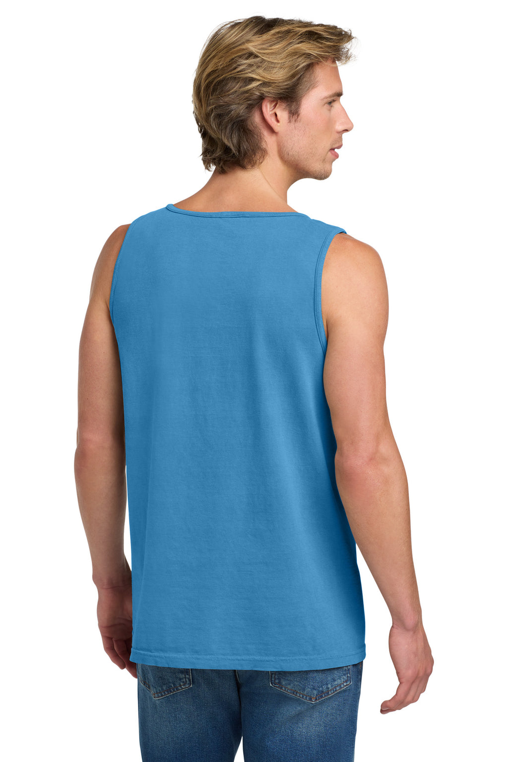 COMFORT COLORS Heavyweight Ring Spun Tank Top. 9360 - Royal Caribe - back