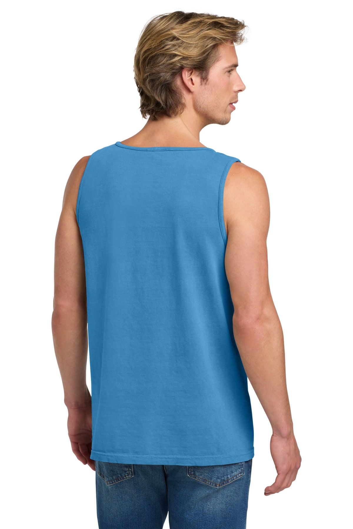COMFORT COLORS Heavyweight Ring Spun Tank Top. 9360 - Royal Caribe - back