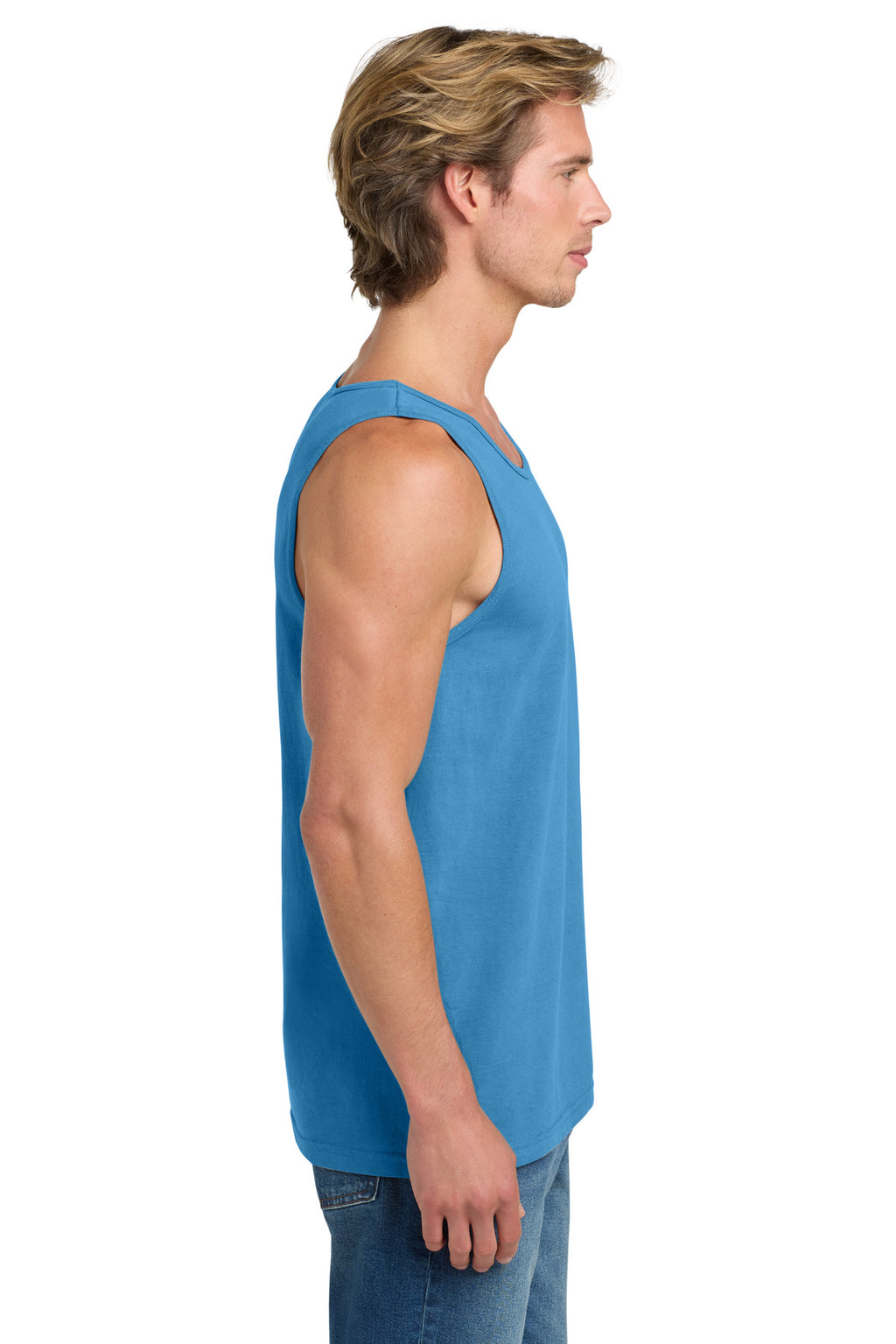 COMFORT COLORS Heavyweight Ring Spun Tank Top. 9360 - Royal Caribe - side
