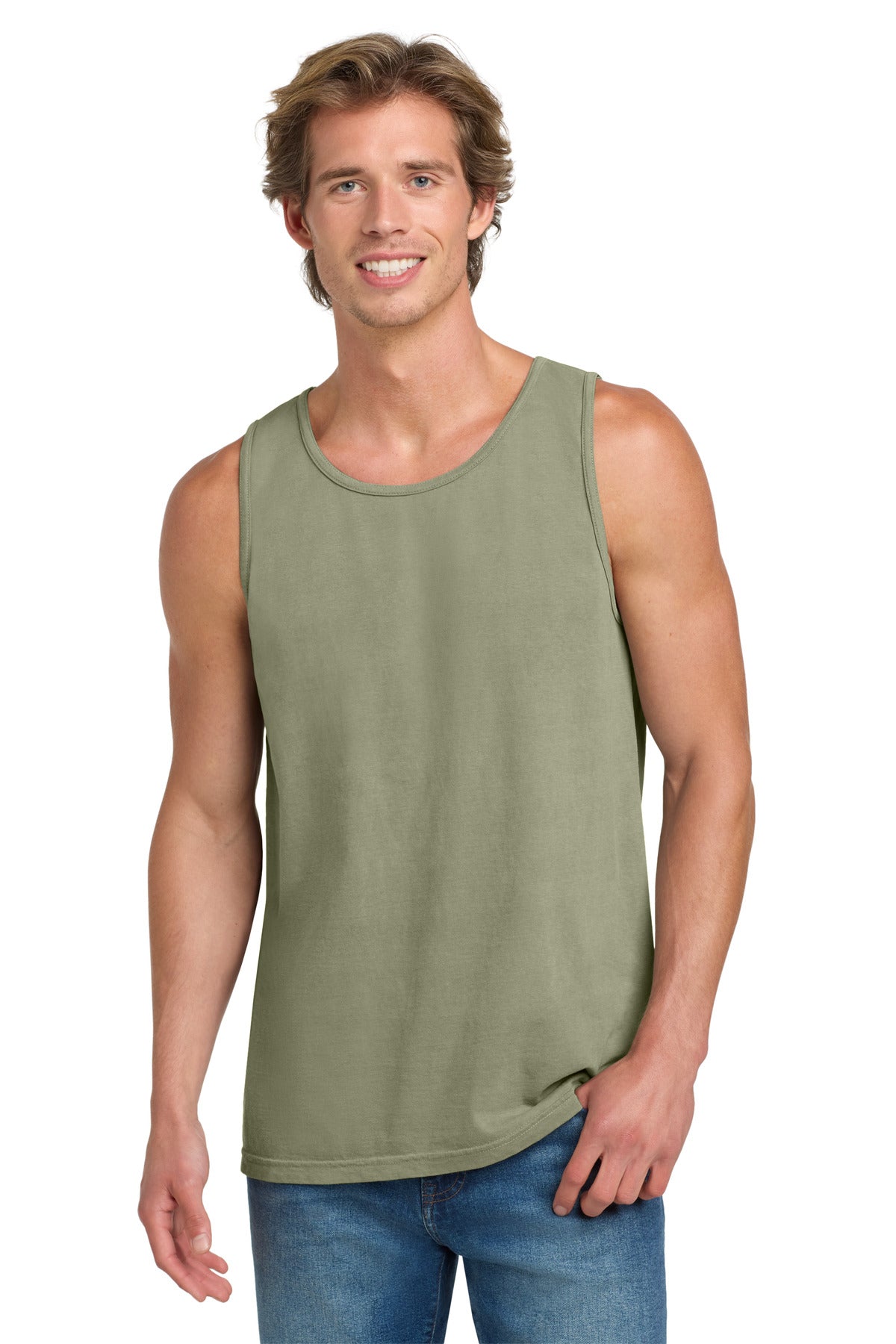 COMFORT COLORS Heavyweight Ring Spun Tank Top. 9360 - Sandstone - front
