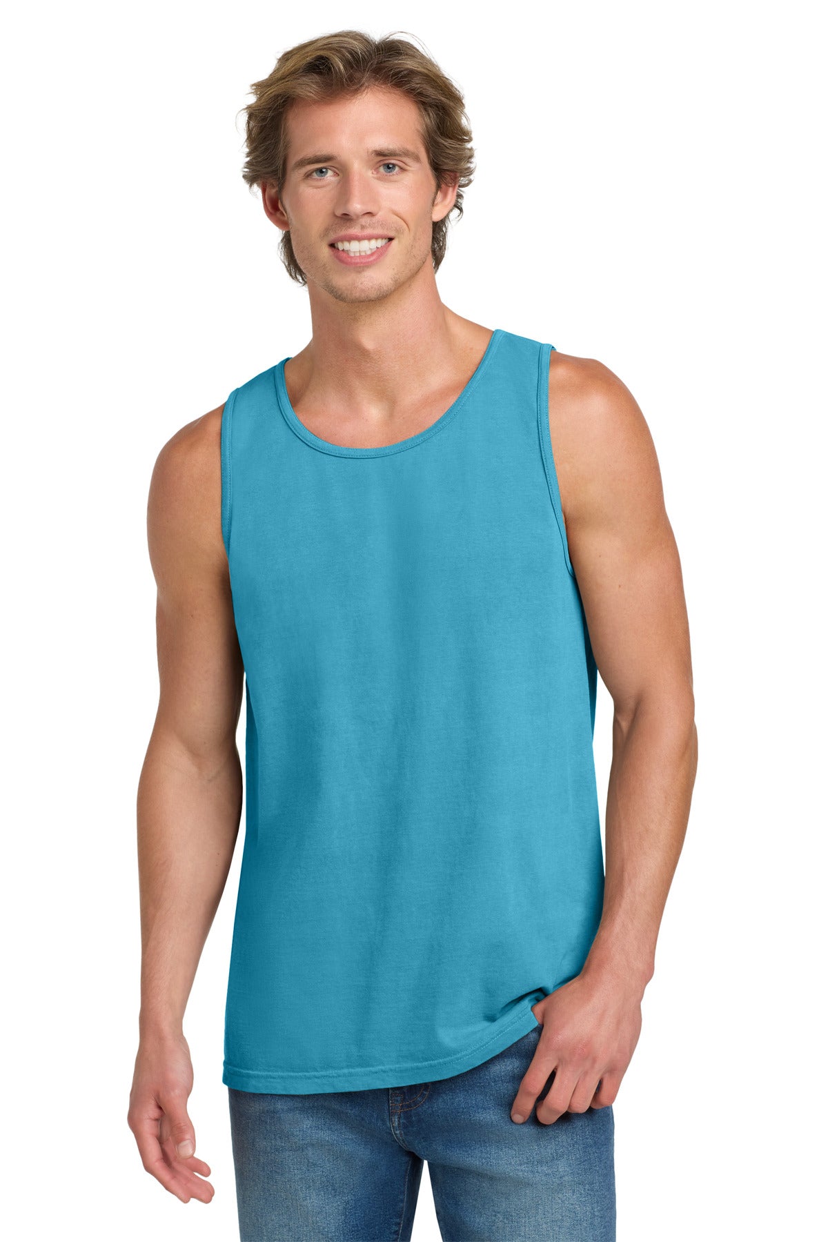 COMFORT COLORS Heavyweight Ring Spun Tank Top. 9360 - Sapphire - front