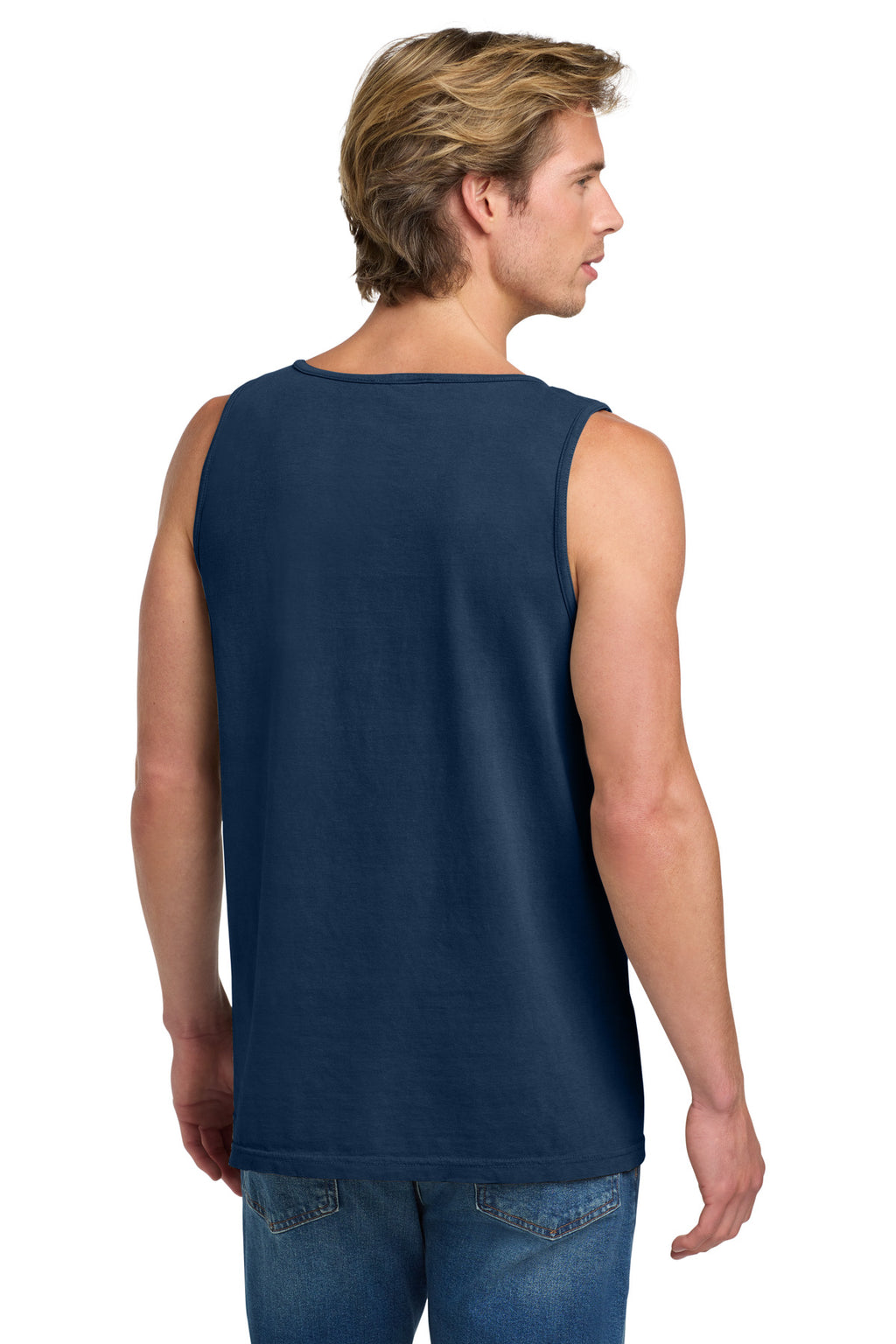 COMFORT COLORS Heavyweight Ring Spun Tank Top. 9360 - True Navy - back