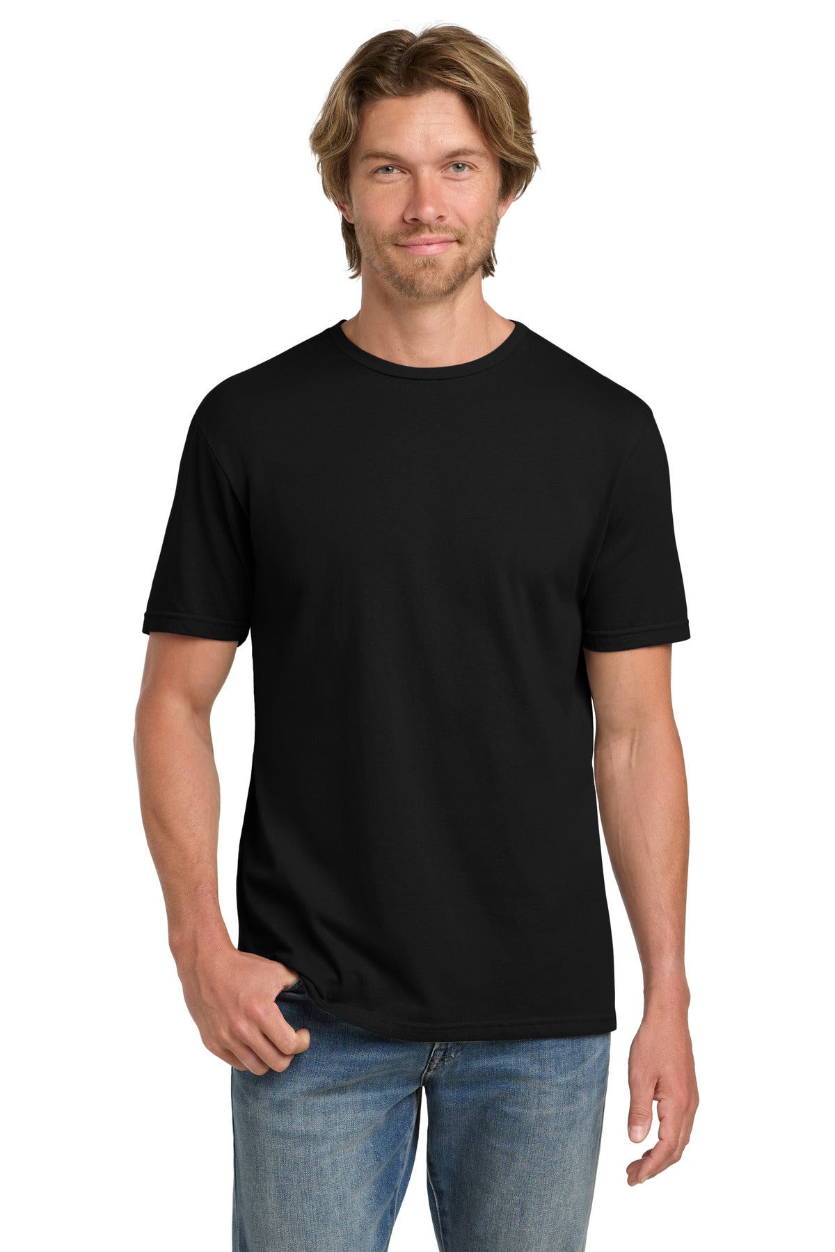 Gildan 100% Ring Spun Cotton T-Shirt. 980 - Black - front