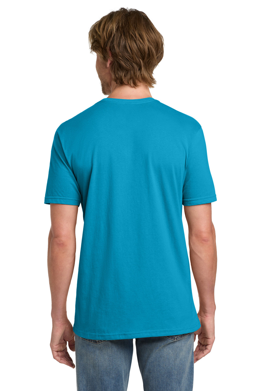 Gildan 100% Ring Spun Cotton T-Shirt. 980 - Caribbean Blue - back