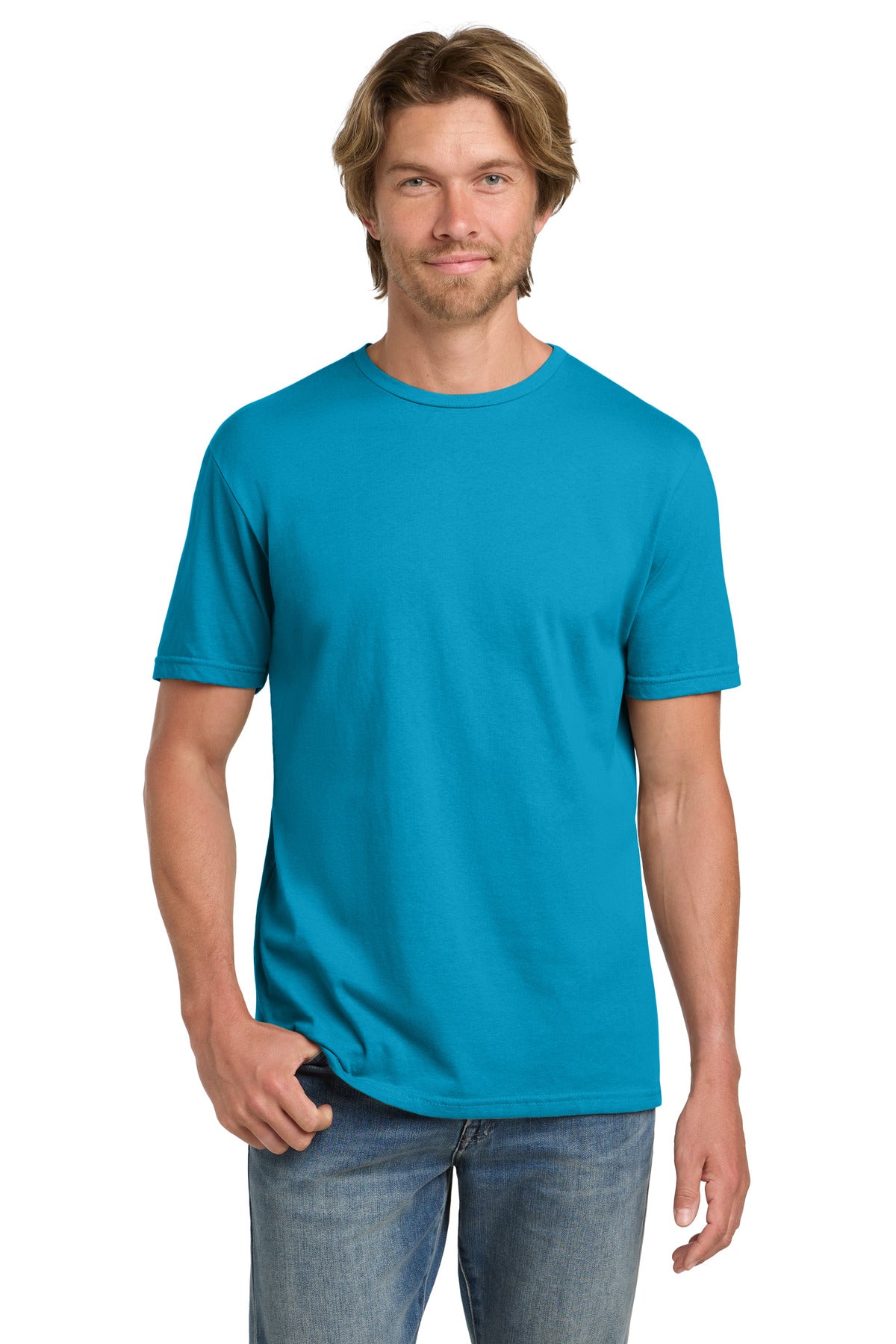 Gildan 100% Ring Spun Cotton T-Shirt. 980 - Caribbean Blue - front