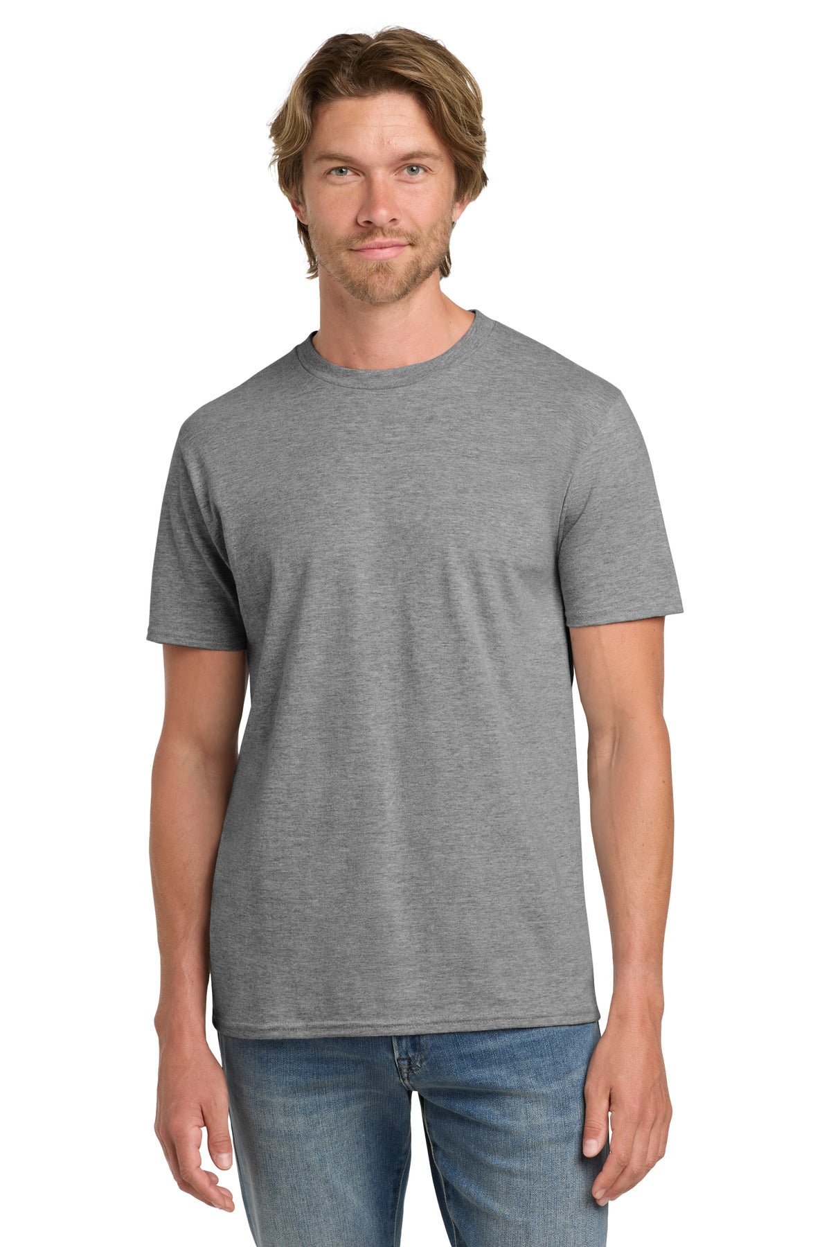 Gildan 100% Ring Spun Cotton T-Shirt. 980 - Graphite Heather - front
