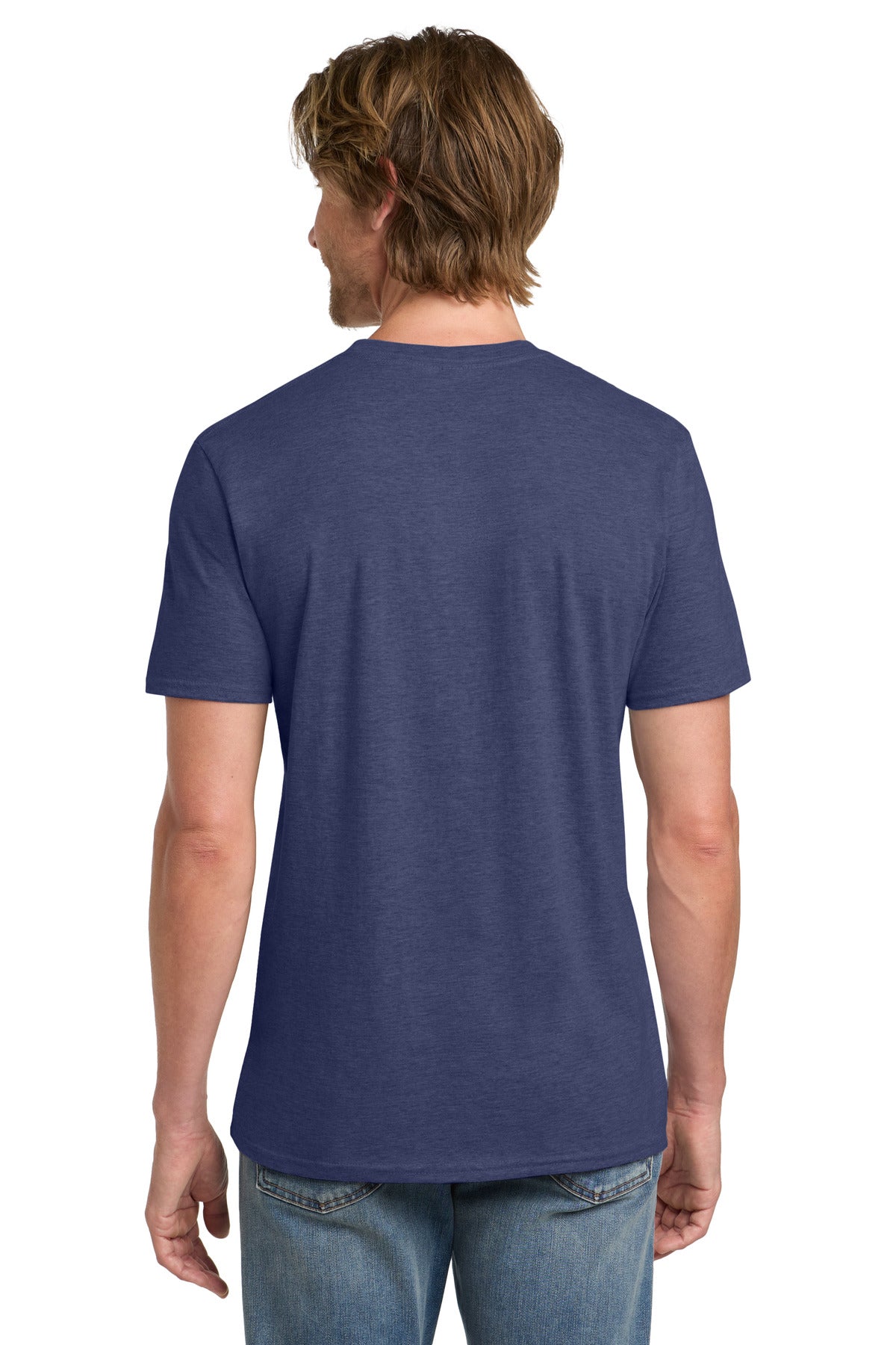 Gildan 100% Ring Spun Cotton T-Shirt. 980 - Heather Blue - back