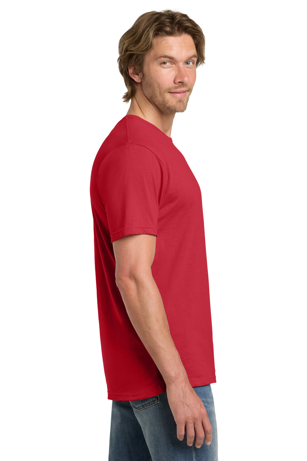 Gildan 100% Ring Spun Cotton T-Shirt. 980 - Red - side