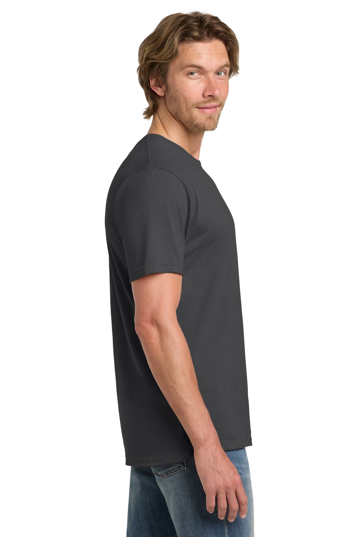 Gildan 100% Ring Spun Cotton T-Shirt. 980 - Smoke - side