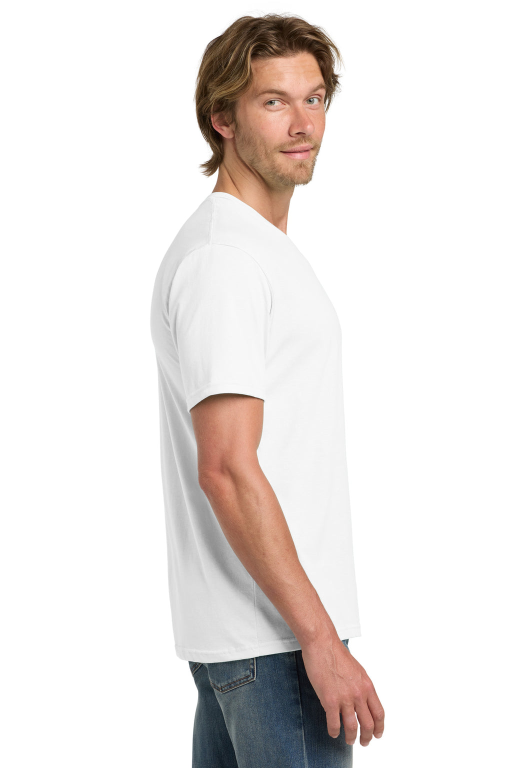 Gildan 100% Ring Spun Cotton T-Shirt. 980 - White - side