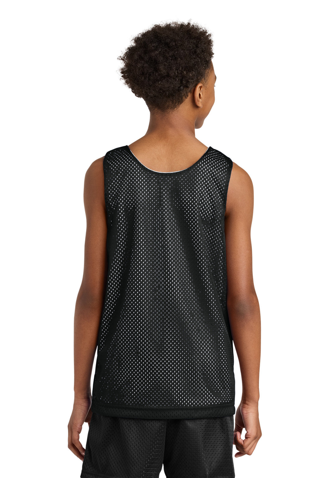 A4 Sprint Youth Reversible Mesh Tank A4N2206 - Black/ White - back
