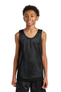 A4 Sprint Youth Reversible Mesh Tank A4N2206 - Black/ White - front