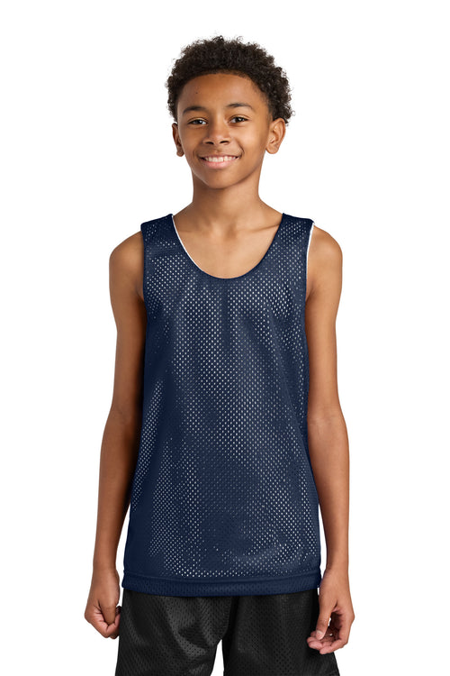 A4 Sprint Youth Reversible Mesh Tank A4N2206 - Navy/ White - front