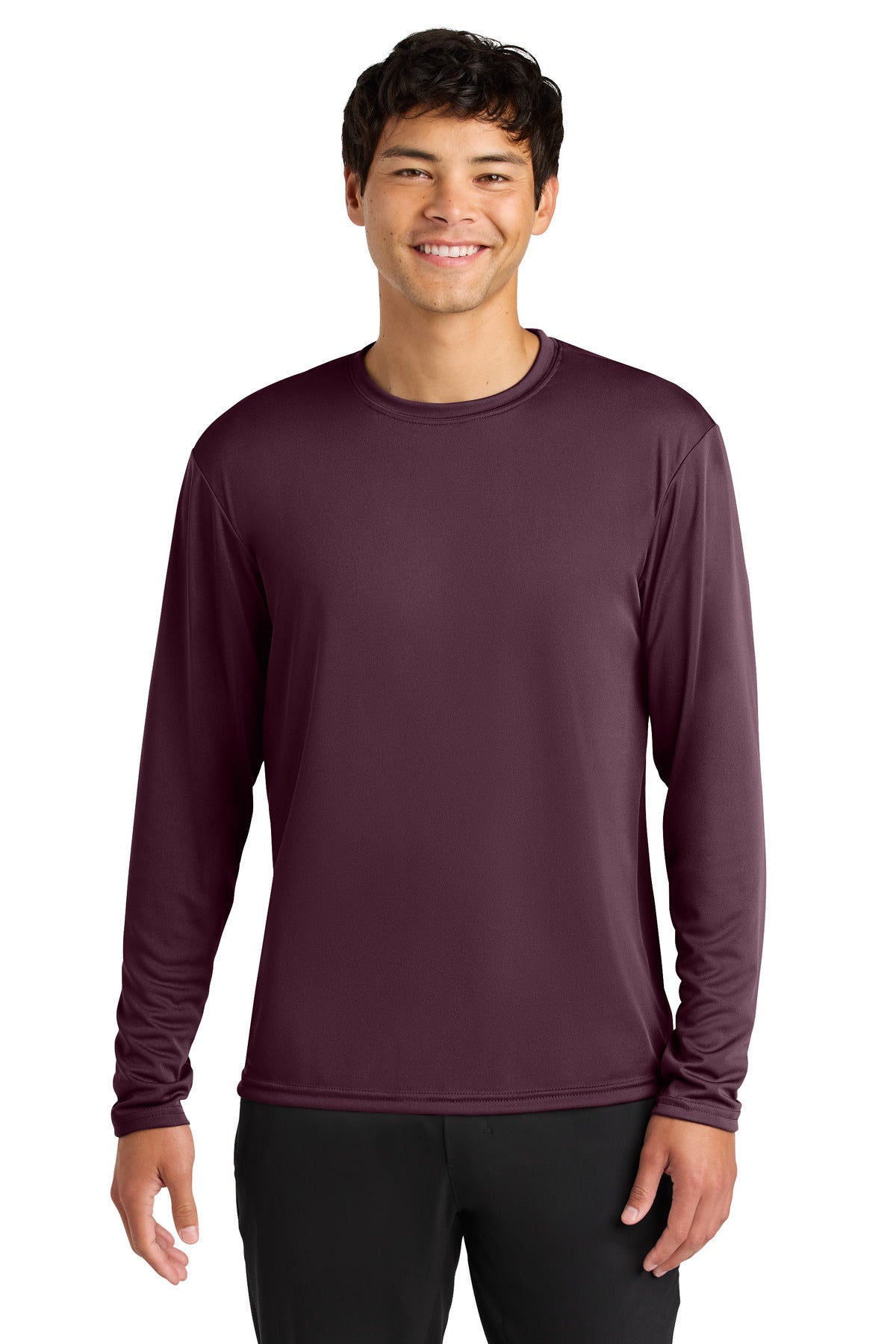 A4 Cooling Performance Long Sleeve Tee A4N3165 - Maroon - front