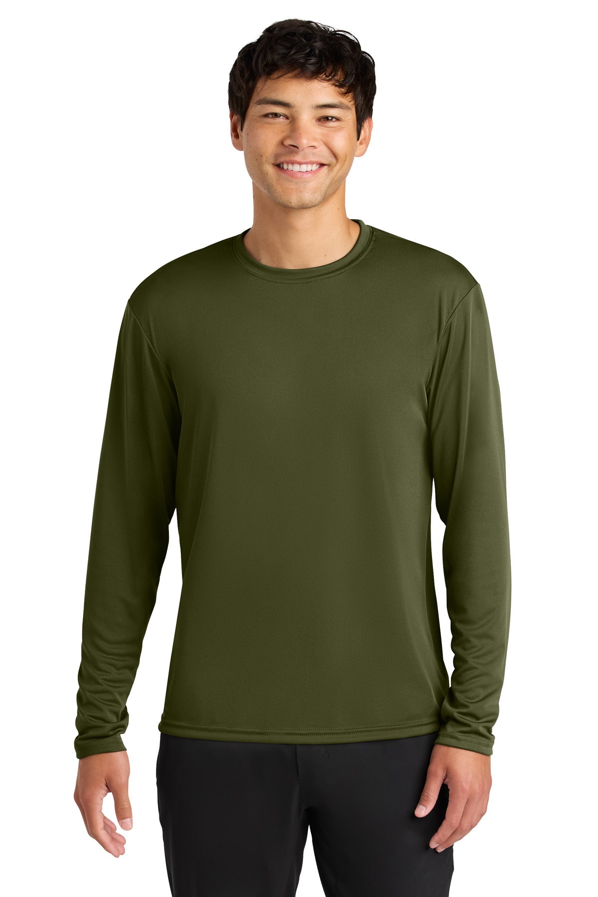 A4 Cooling Performance Long Sleeve Tee A4N3165 - Military Green - front