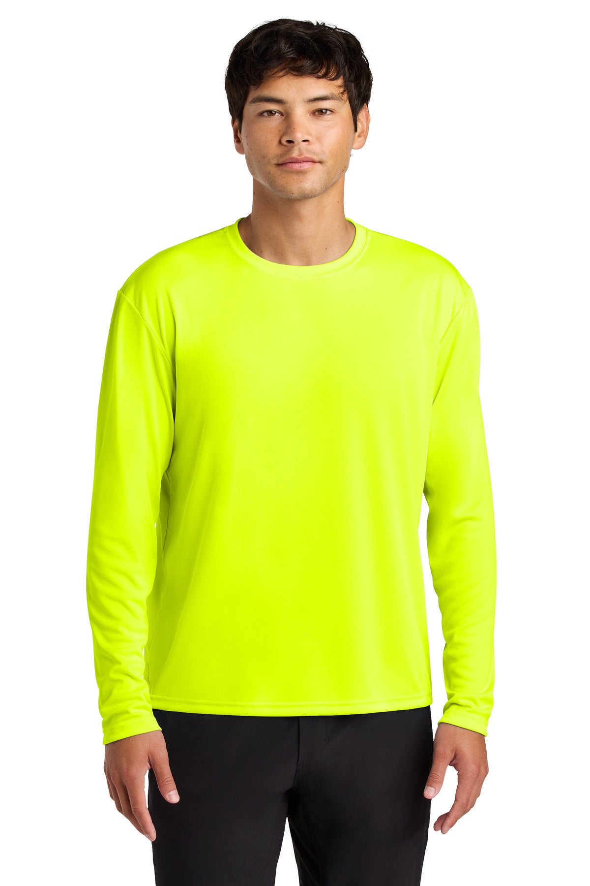 A4 Cooling Performance Long Sleeve Tee A4N3165 - Safety Yellow - front