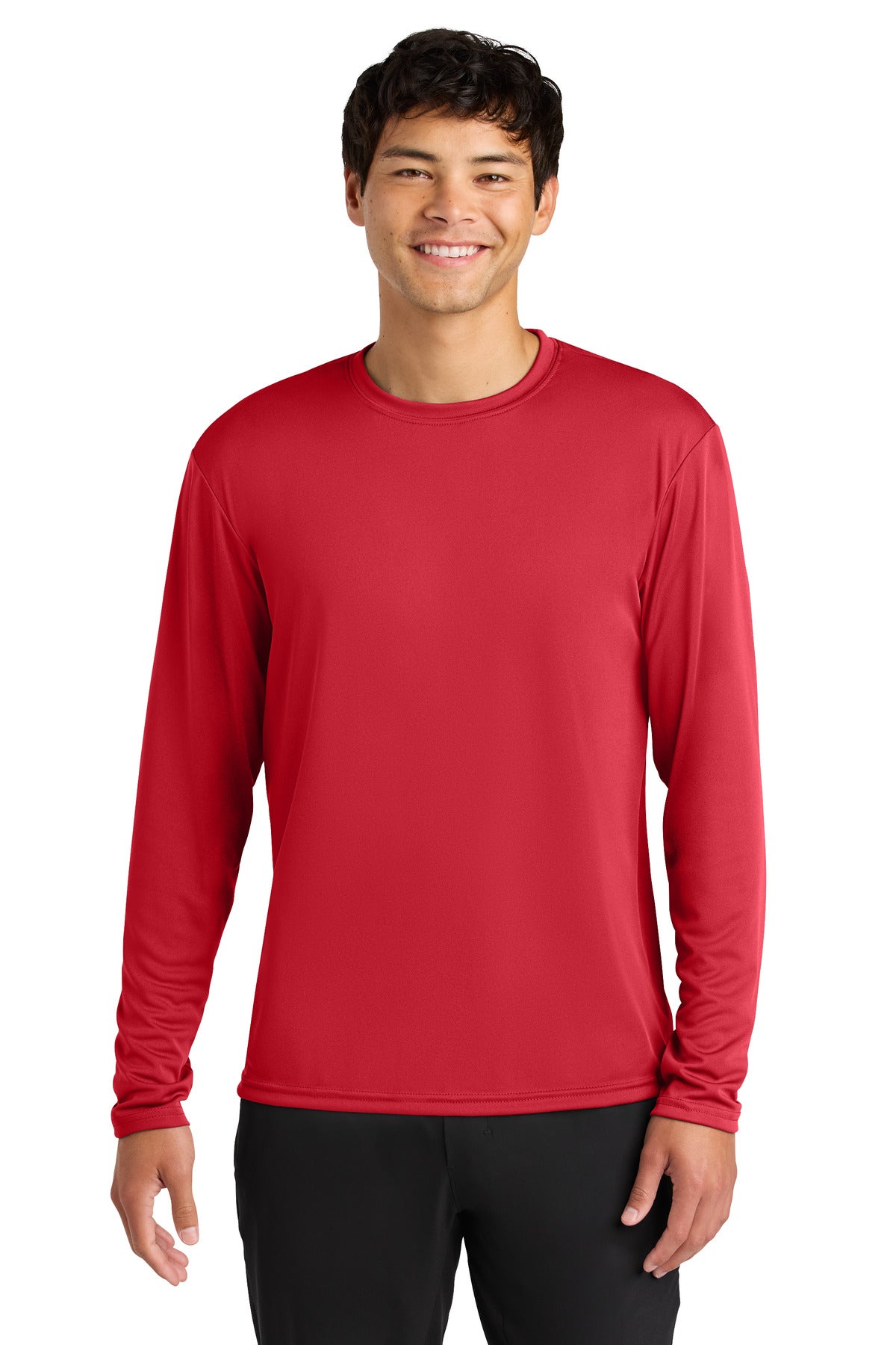 A4 Cooling Performance Long Sleeve Tee A4N3165 - Scarlet - front