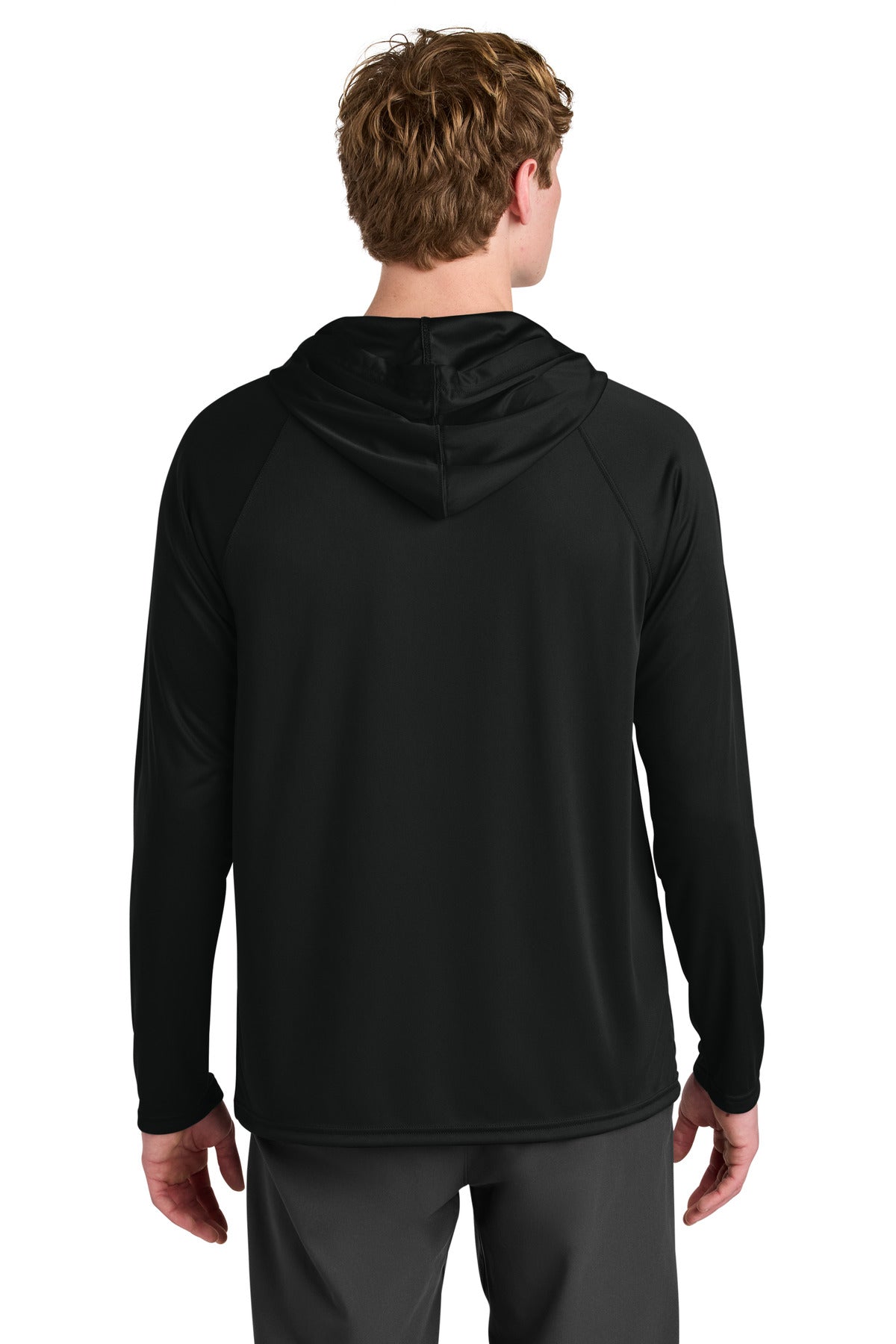 A4 Cooling Performance Long Sleeve Hooded Tee A4N3409 - Black - back