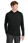 A4 Cooling Performance Long Sleeve Hooded Tee A4N3409 - Black - front