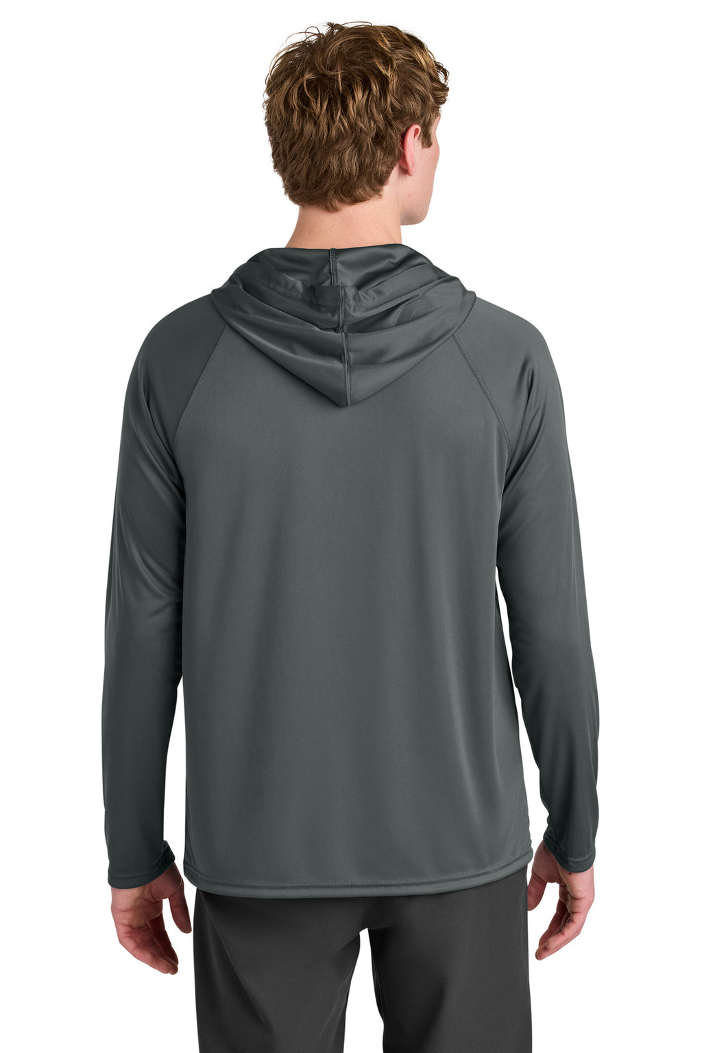 A4 Cooling Performance Long Sleeve Hooded Tee A4N3409 - Graphite - back