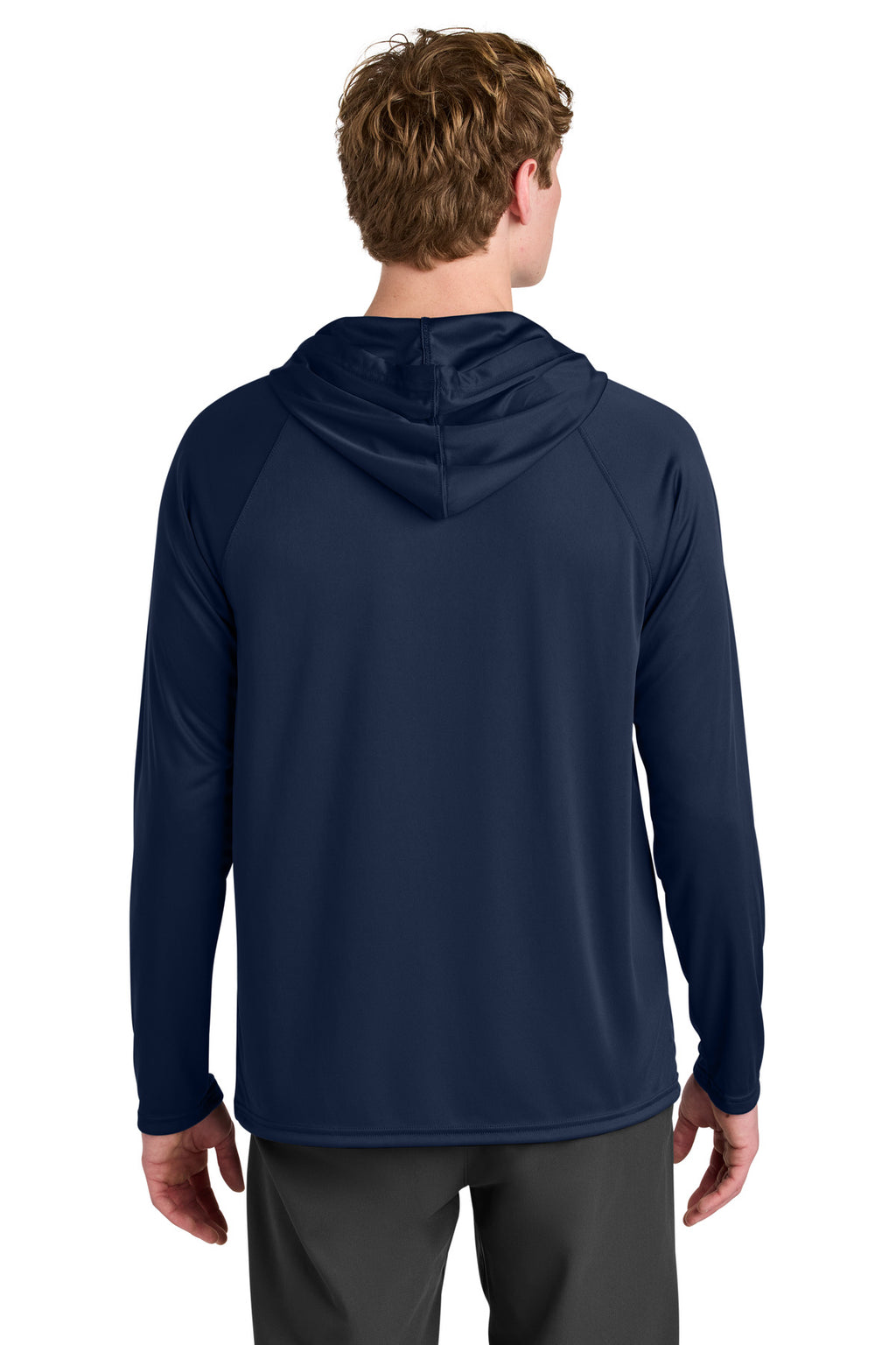 A4 Cooling Performance Long Sleeve Hooded Tee A4N3409 - Navy - back