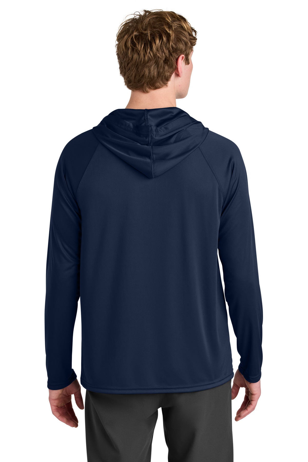 A4 Cooling Performance Long Sleeve Hooded Tee A4N3409 - Navy - back