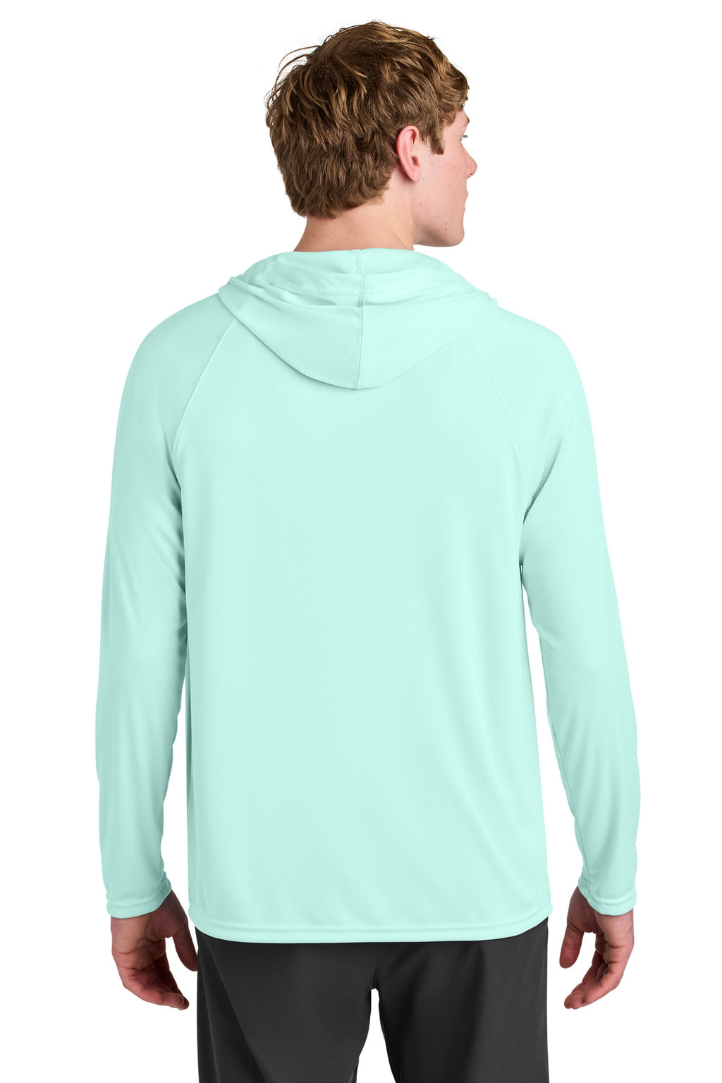 A4 Cooling Performance Long Sleeve Hooded Tee A4N3409 - Pastel Mint - back