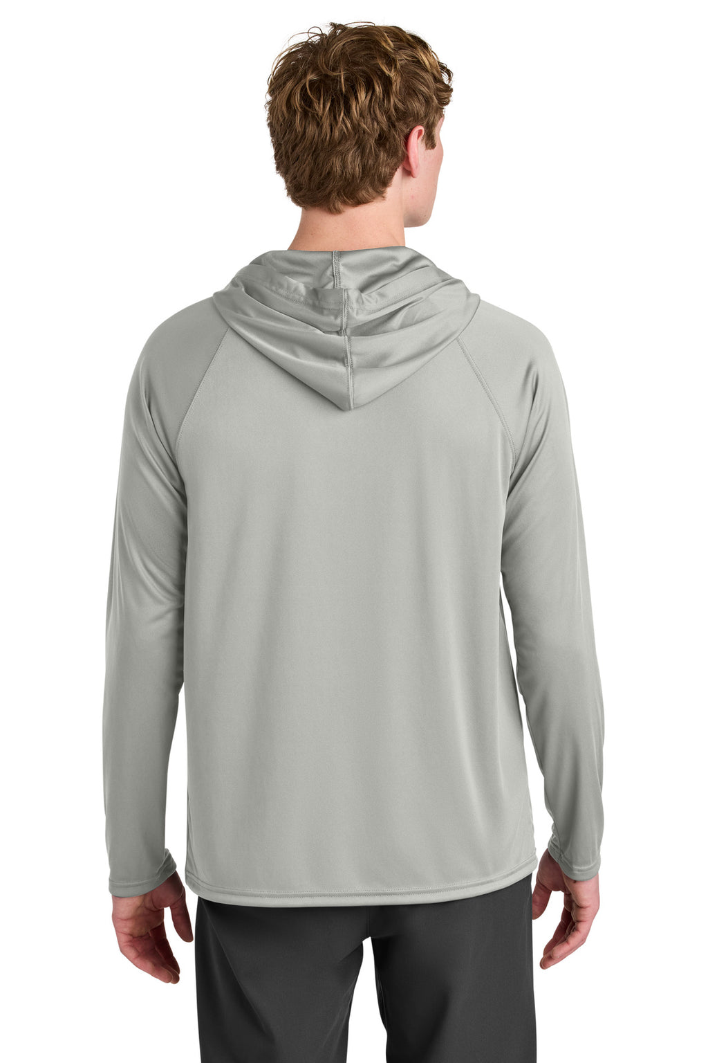 A4 Cooling Performance Long Sleeve Hooded Tee A4N3409 - Silver - back