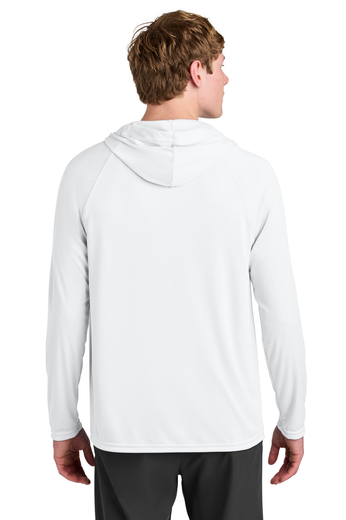 A4 Cooling Performance Long Sleeve Hooded Tee A4N3409 - White - back