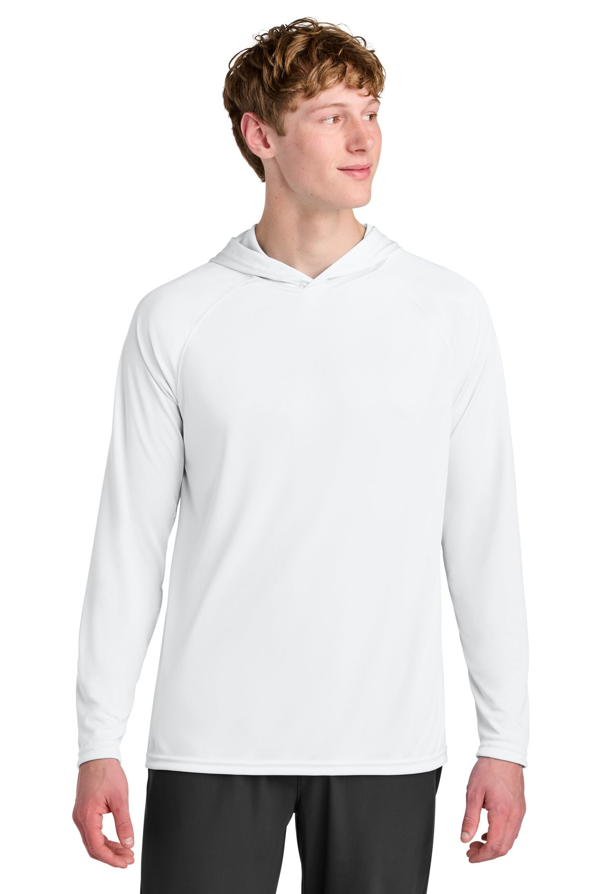 A4 Cooling Performance Long Sleeve Hooded Tee A4N3409 - White - front