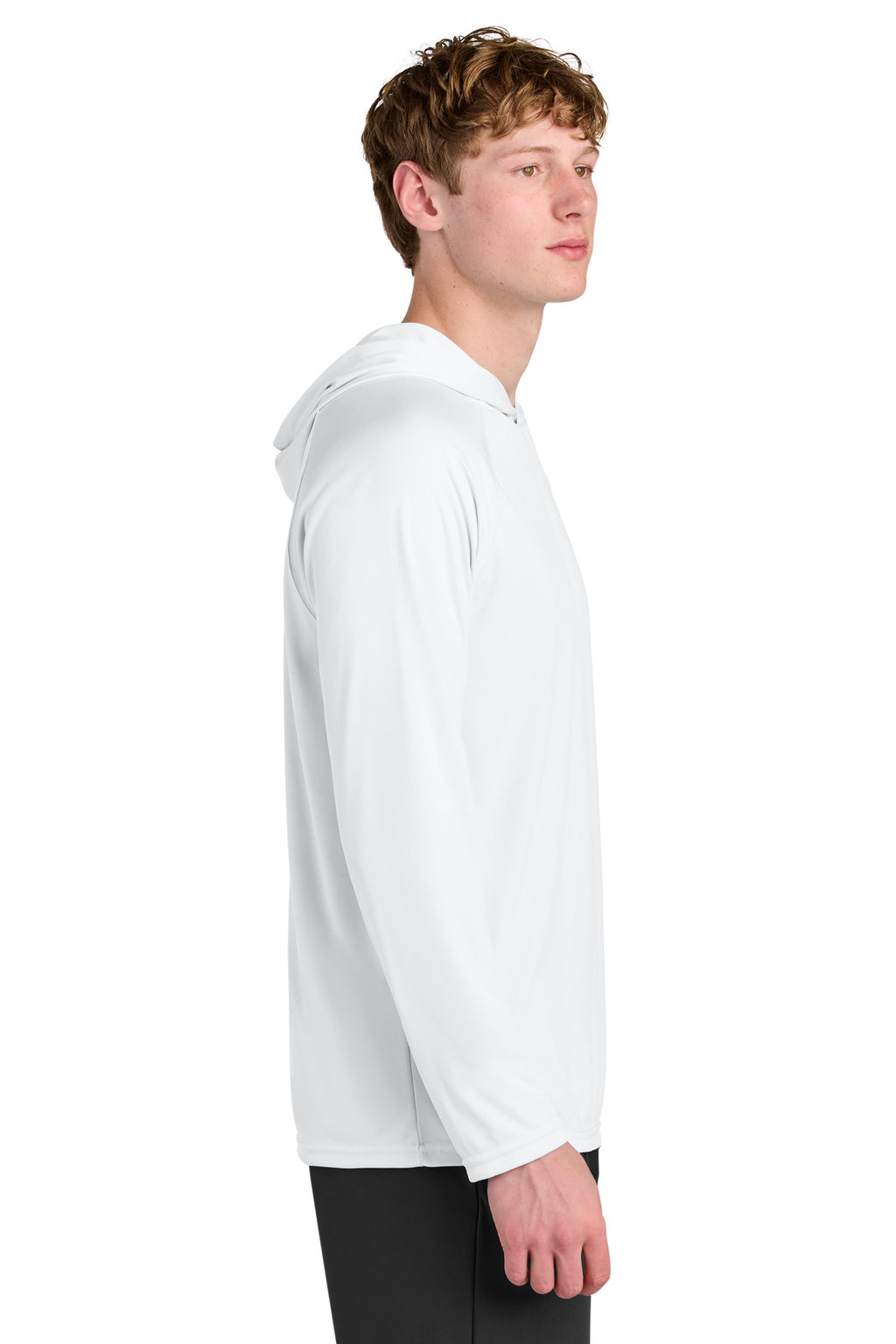 A4 Cooling Performance Long Sleeve Hooded Tee A4N3409 - White - side