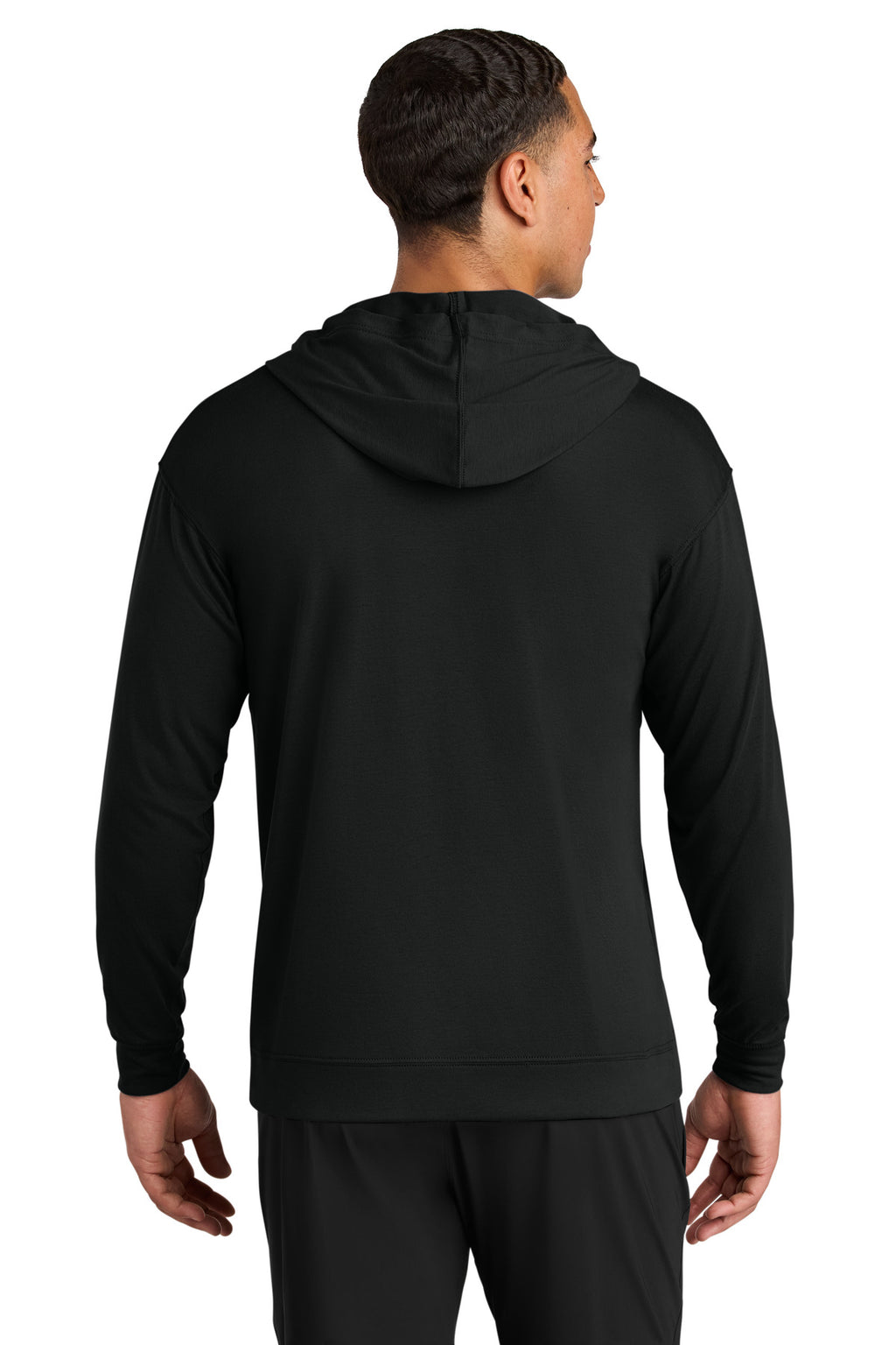 A4 Softek Long Sleeve Hooded Tee A4N3528 - Black - back