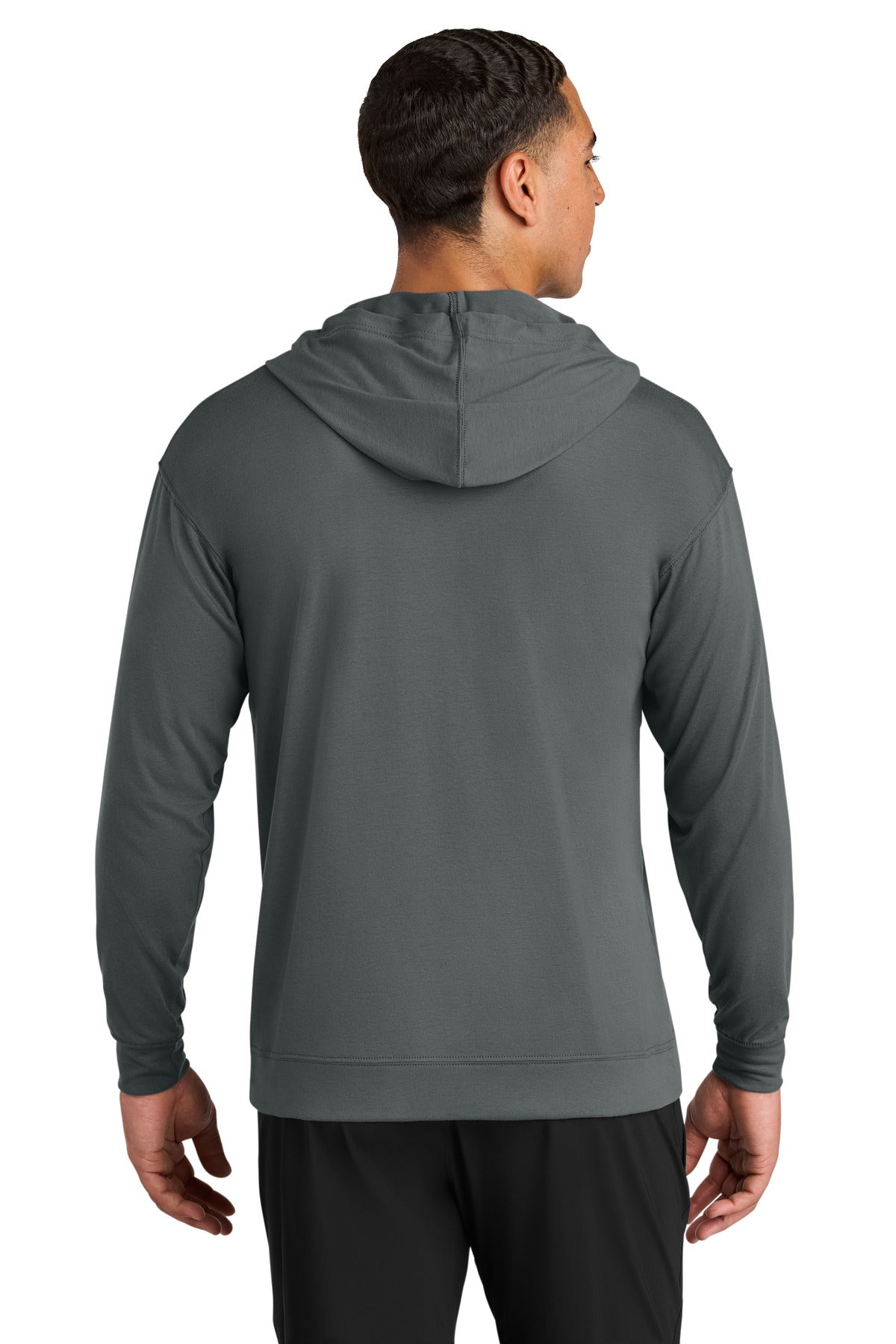 A4 Softek Long Sleeve Hooded Tee A4N3528 - Graphite - back