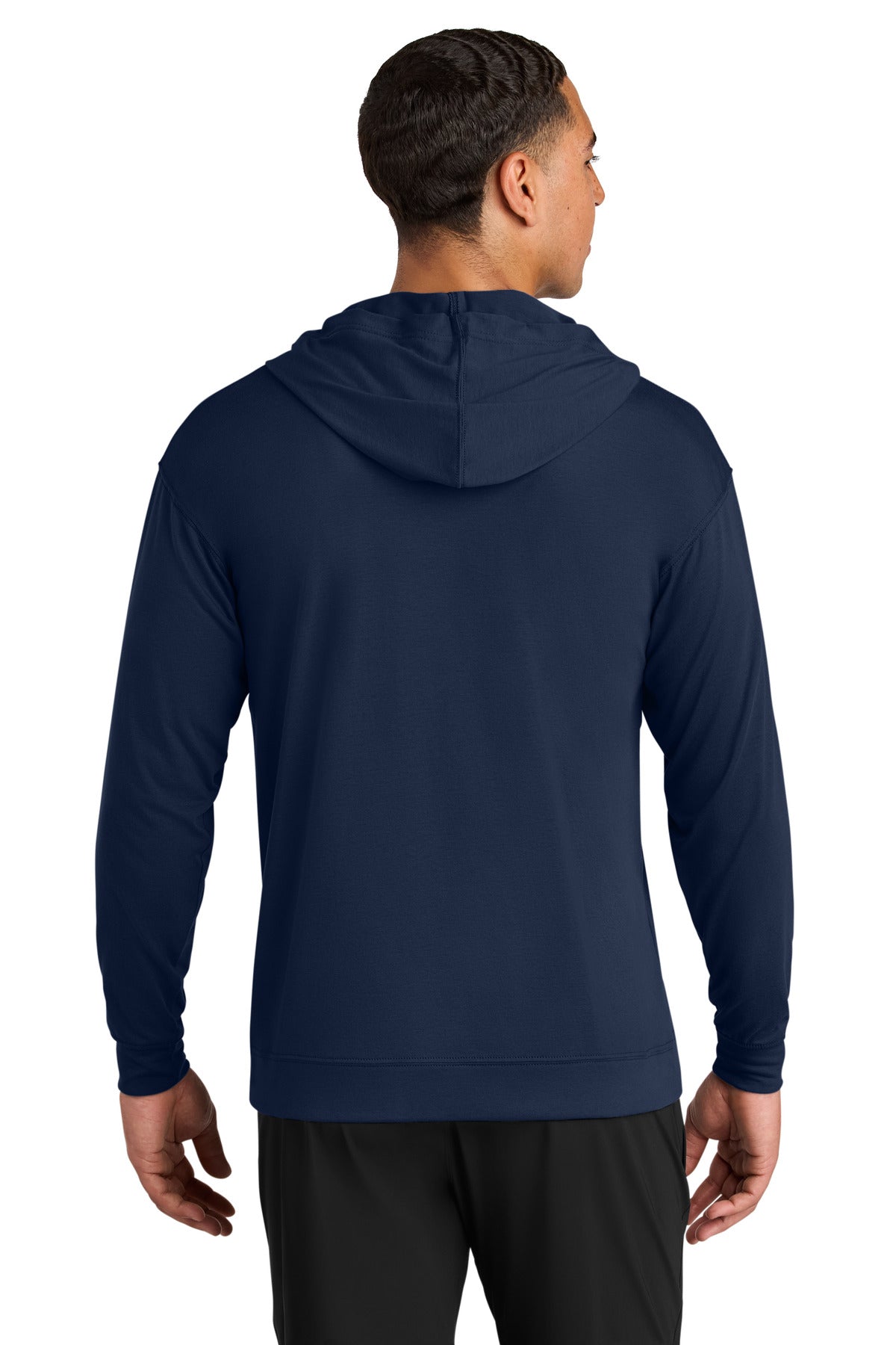A4 Softek Long Sleeve Hooded Tee A4N3528 - Navy - back