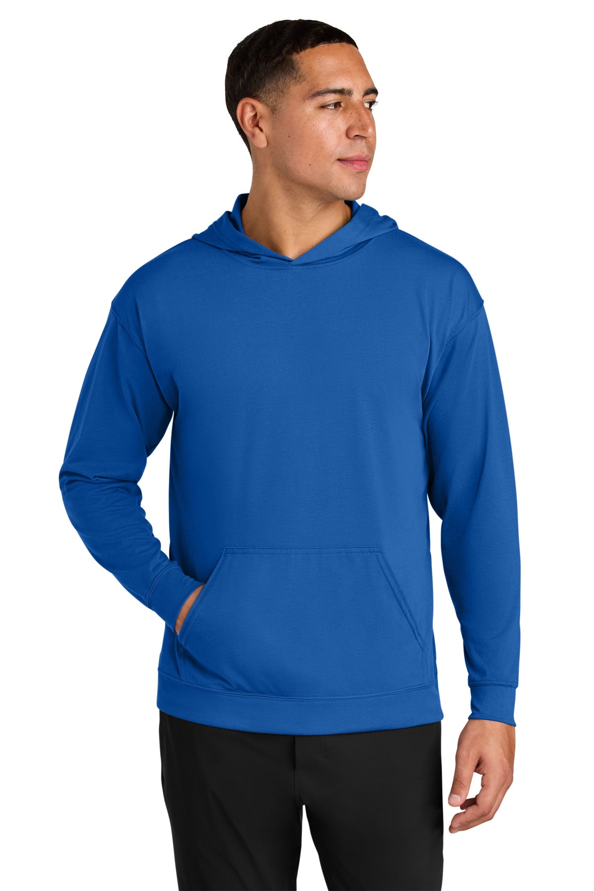 A4 Softek Long Sleeve Hooded Tee A4N3528 - Royal - front
