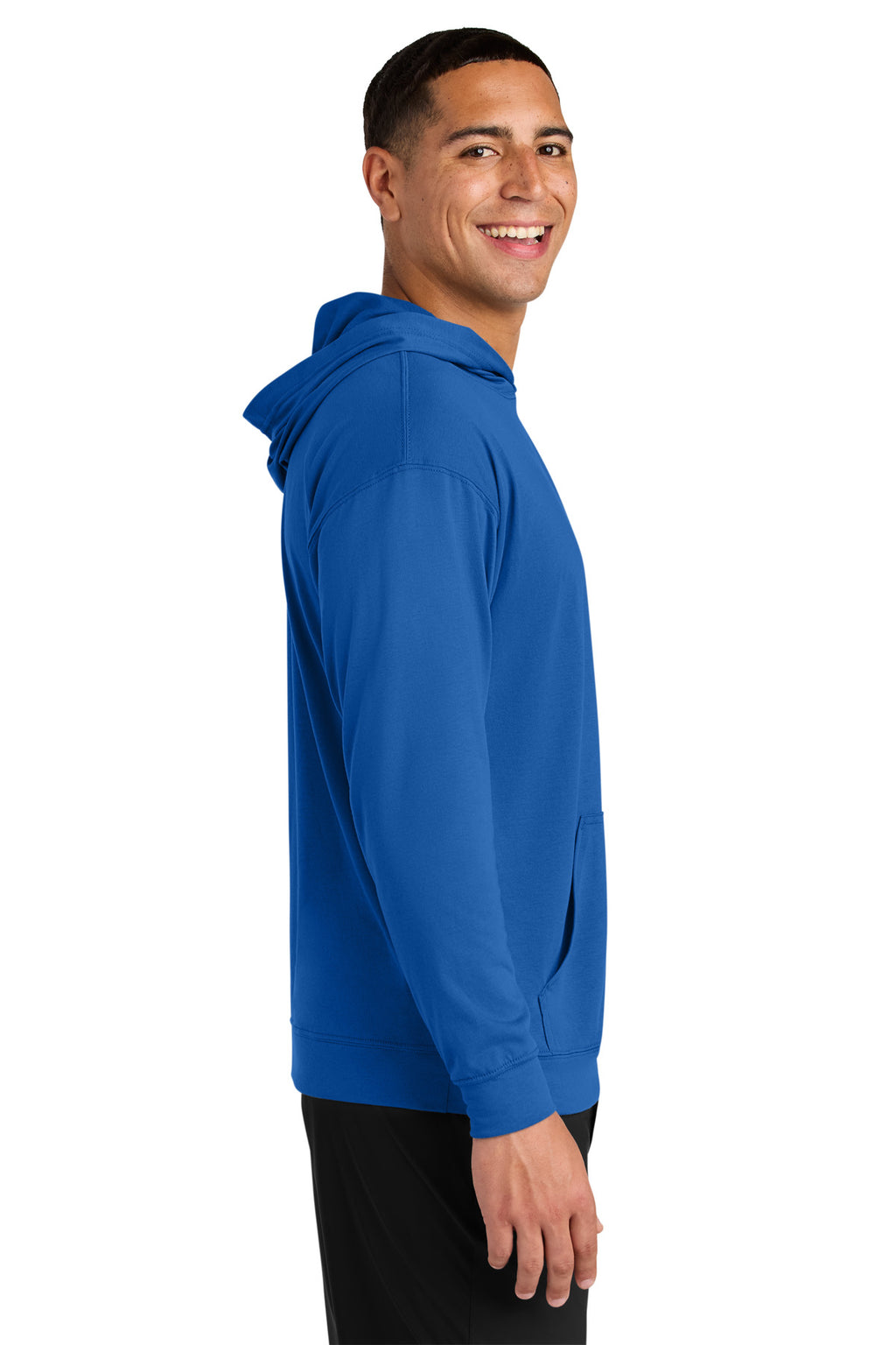 A4 Softek Long Sleeve Hooded Tee A4N3528 - Royal - side