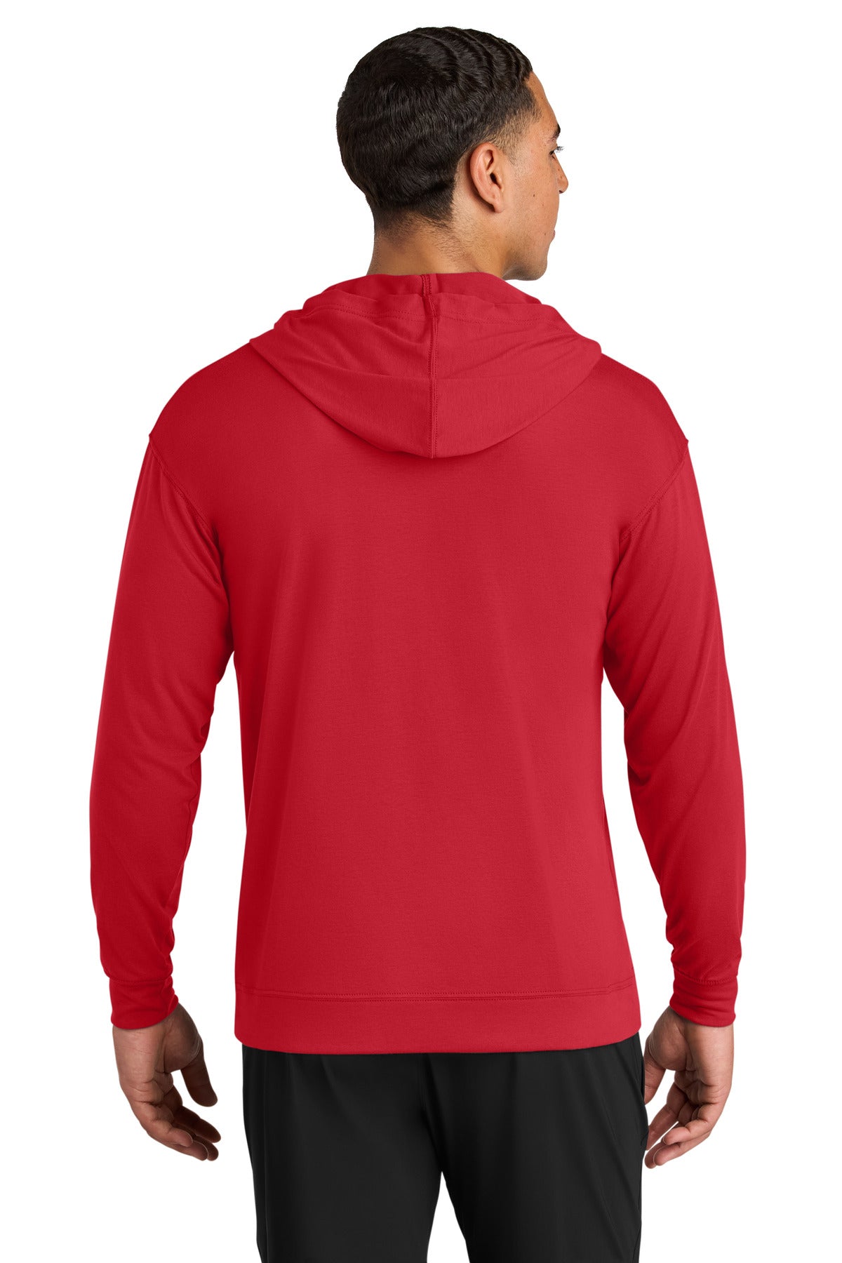 A4 Softek Long Sleeve Hooded Tee A4N3528 - Scarlet - back