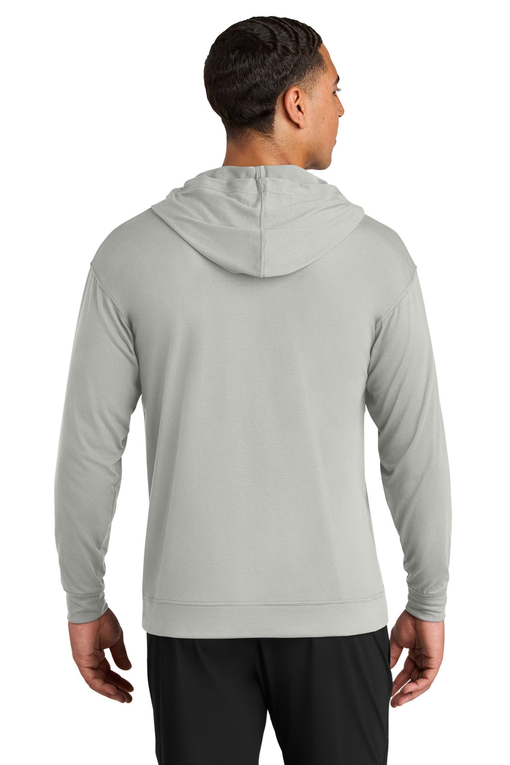 A4 Softek Long Sleeve Hooded Tee A4N3528 - Silver - back