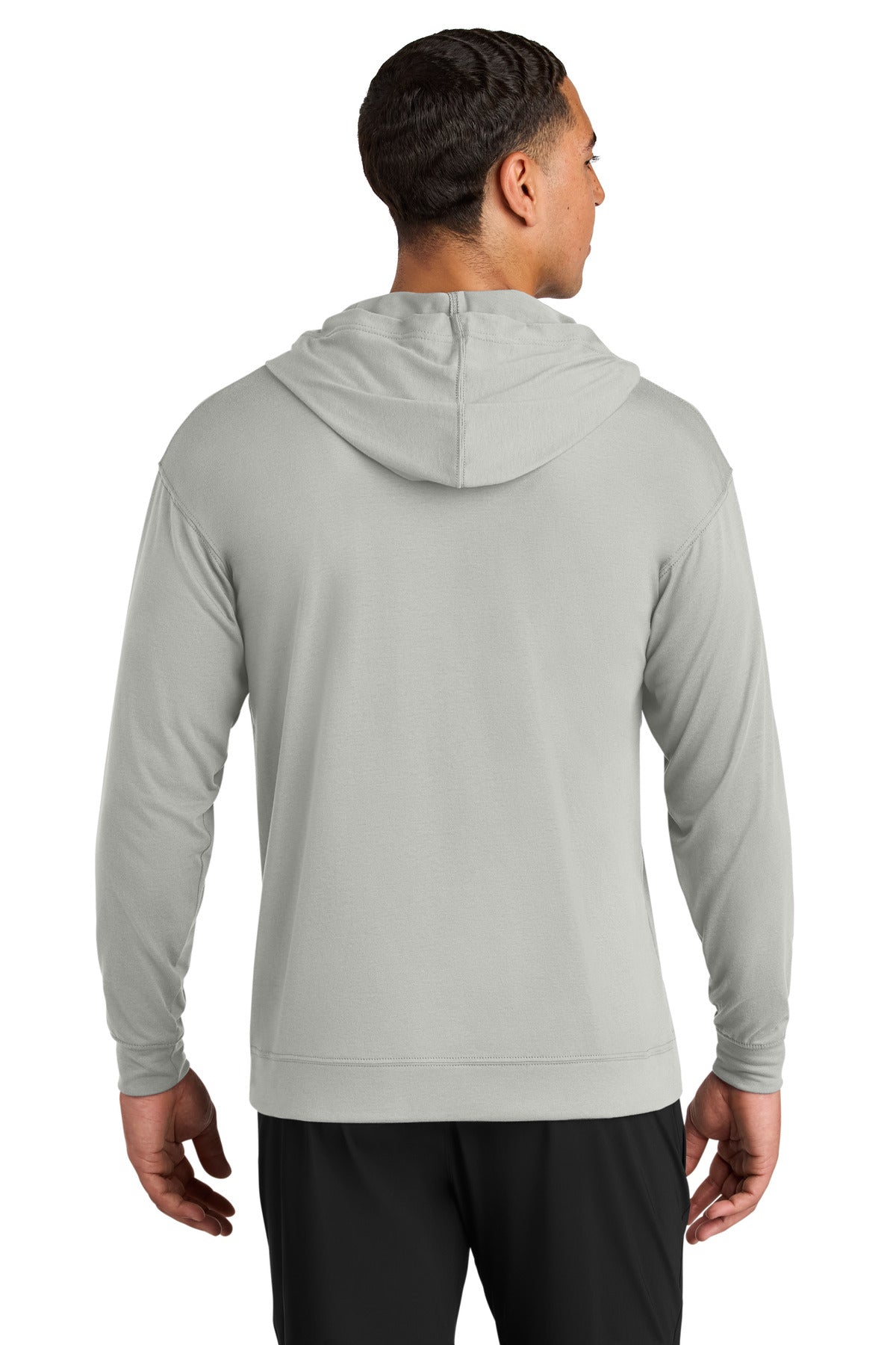 A4 Softek Long Sleeve Hooded Tee A4N3528 - Silver - back