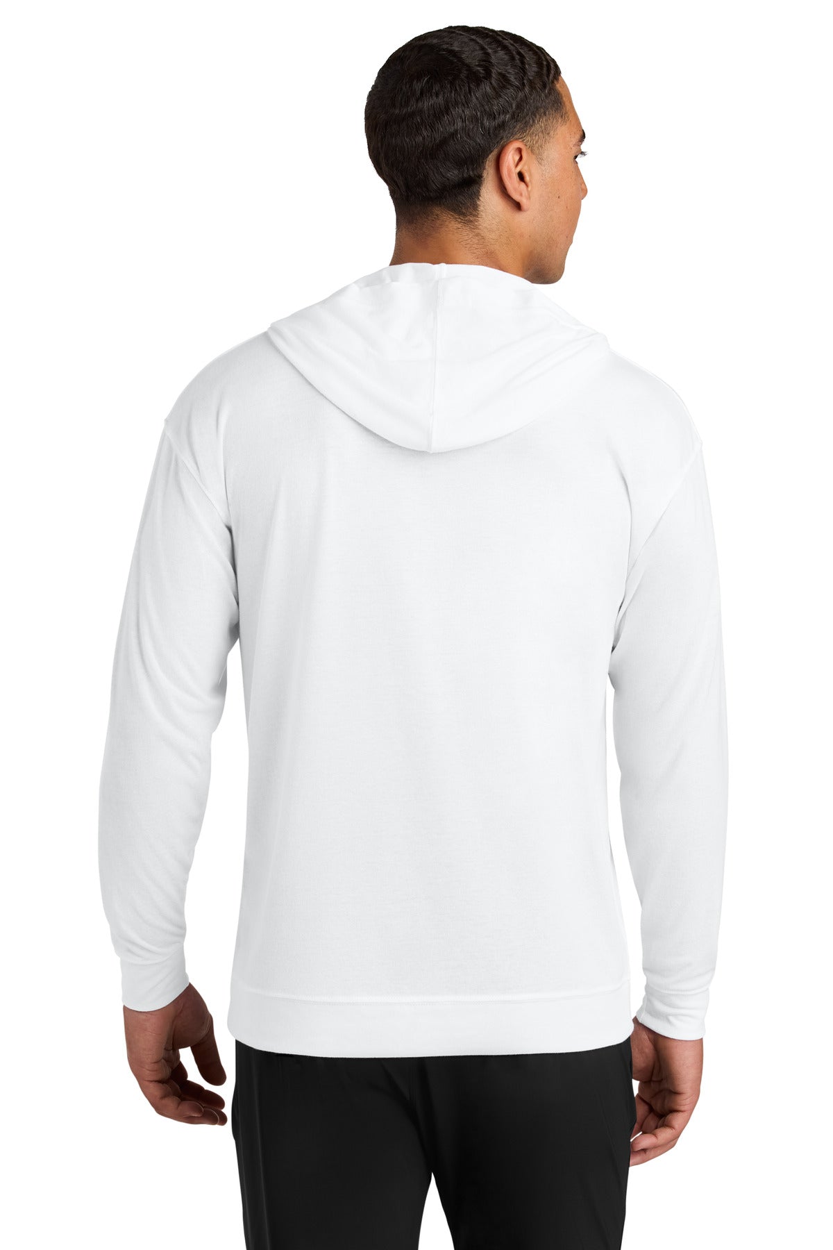 A4 Softek Long Sleeve Hooded Tee A4N3528 - White - back