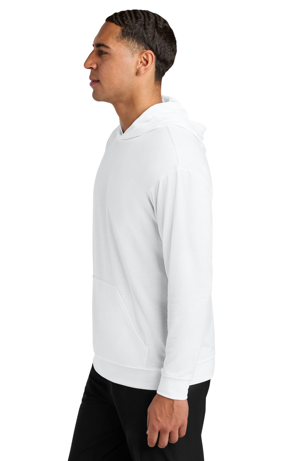 A4 Softek Long Sleeve Hooded Tee A4N3528 - White - side