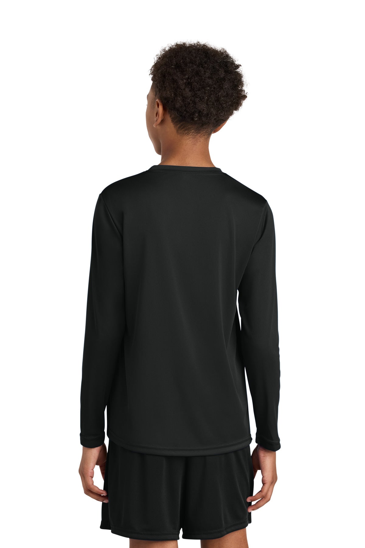 A4 Youth Cooling Performance Long Sleeve Tee A4NB3165 - Black - back