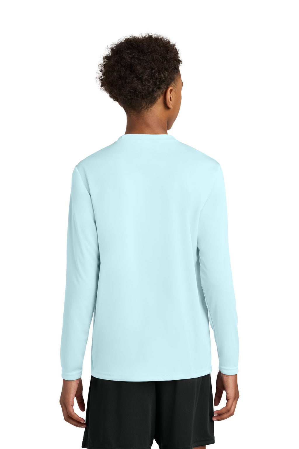 A4 Youth Cooling Performance Long Sleeve Tee A4NB3165 - Pastel Blue - back