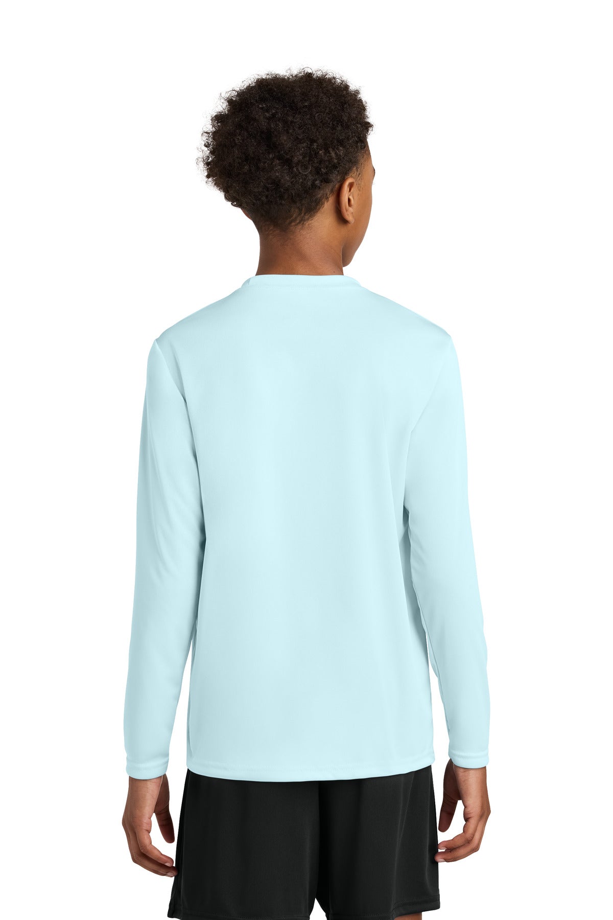 A4 Youth Cooling Performance Long Sleeve Tee A4NB3165 - Pastel Blue - back