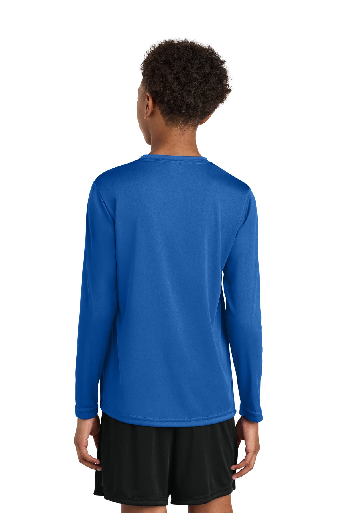 A4 Youth Cooling Performance Long Sleeve Tee A4NB3165 - Royal - back