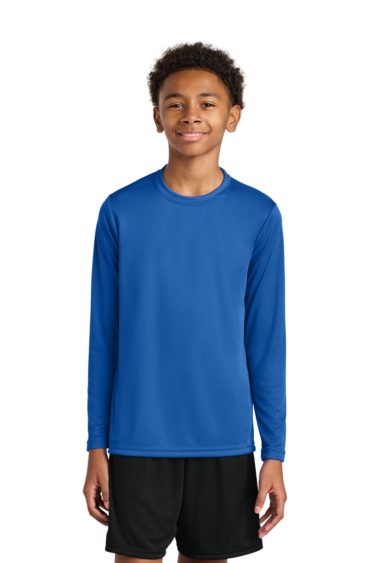 A4 Youth Cooling Performance Long Sleeve Tee A4NB3165 - Royal - front