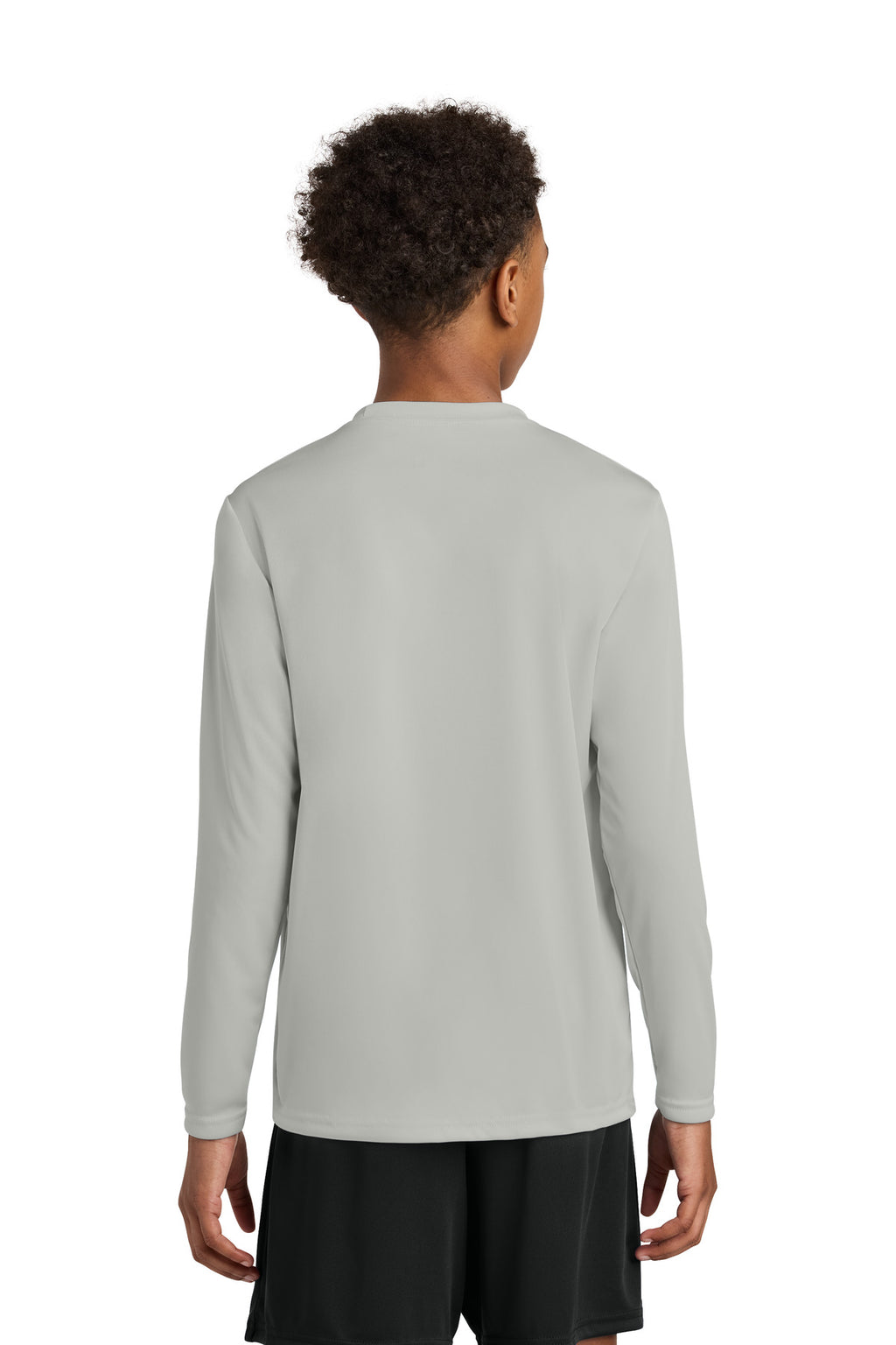 A4 Youth Cooling Performance Long Sleeve Tee A4NB3165 - Silver - back